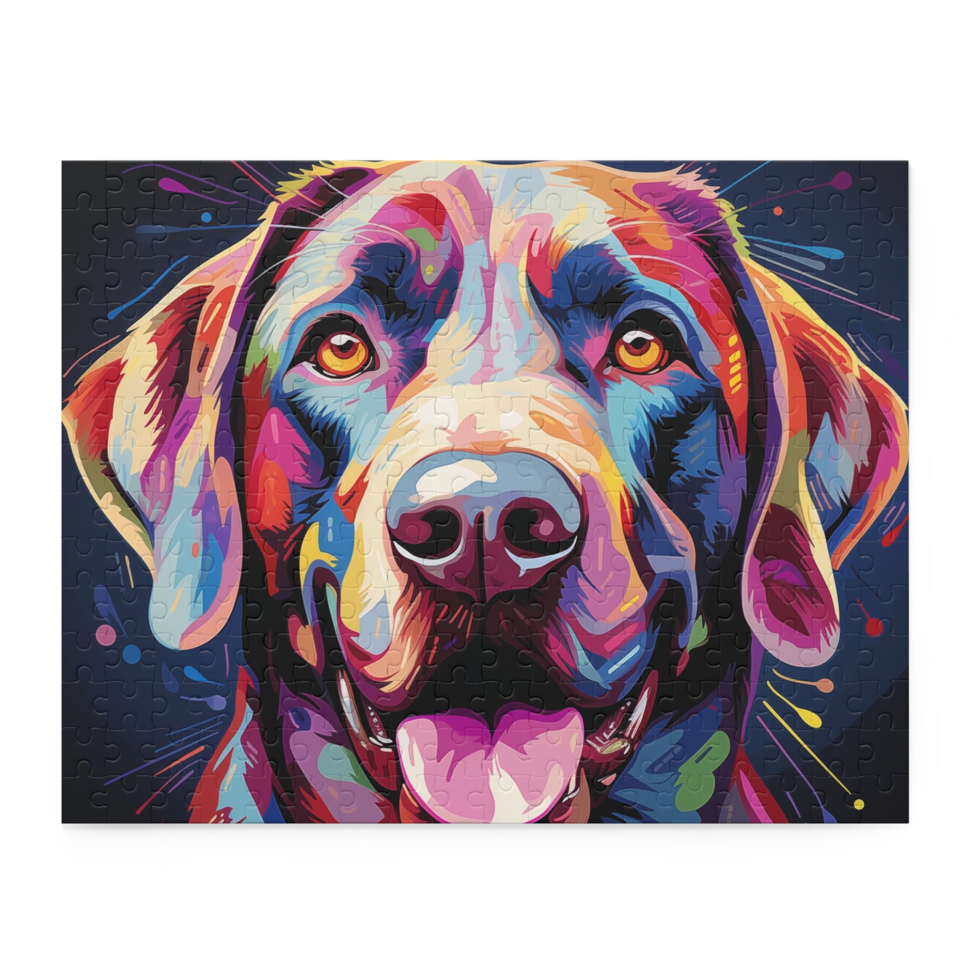 Labrador Abstract Vibrant Watercolor Dog Jigsaw Puzzle for Boys, Girls, Kids Adult Birthday Business Jigsaw Puzzle Gift for Him Funny Humorous Indoor Outdoor Game Gift For Her Online-3