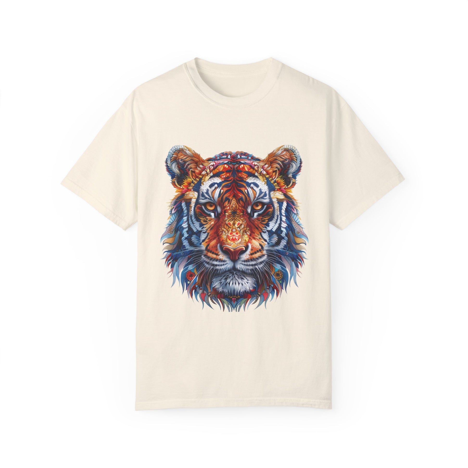 Lion Head Cool Graphic Design Novelty Unisex Garment-dyed T-shirt Cotton Funny Humorous Graphic Soft Premium Unisex Men Women Ivory T-shirt Birthday Gift-10