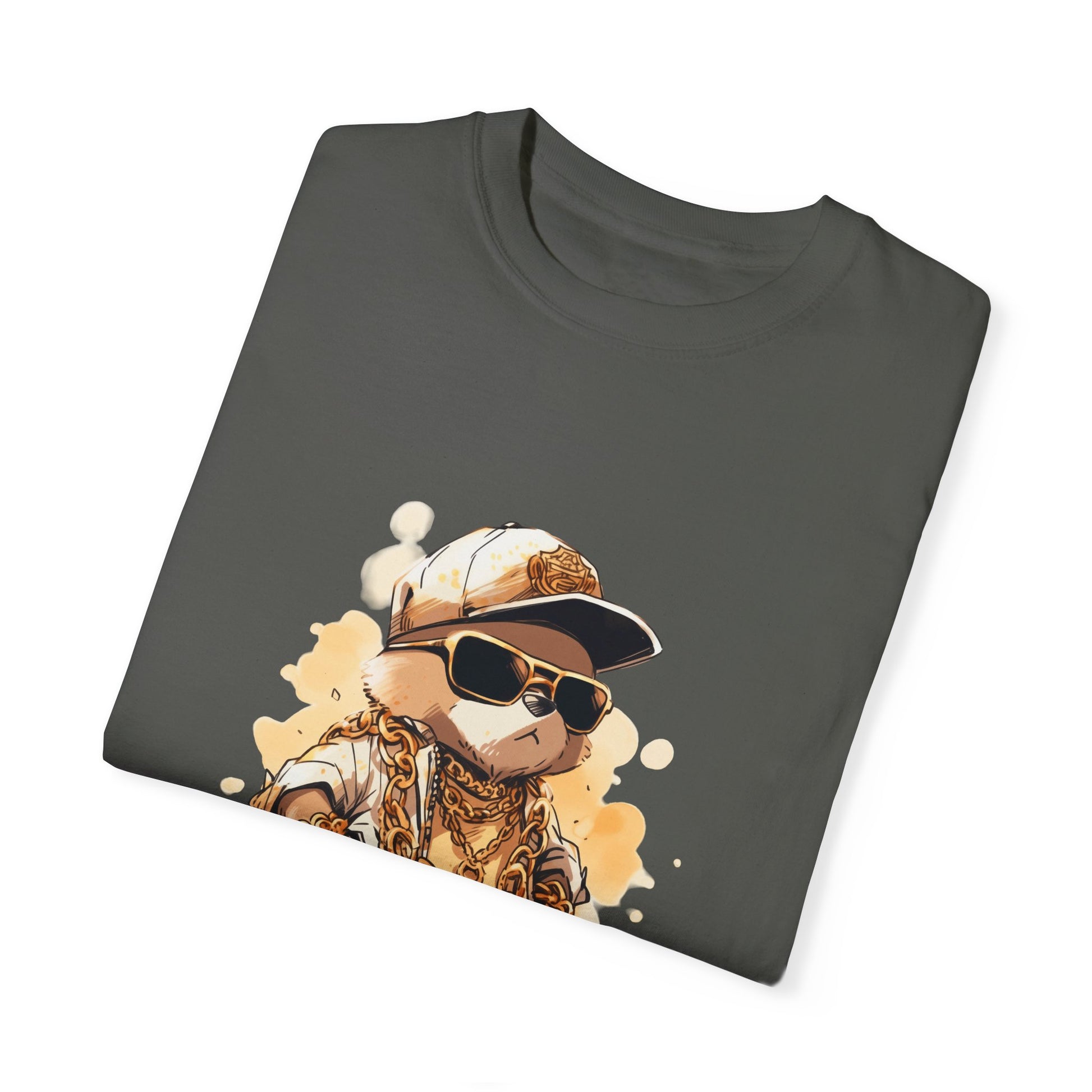 Hip Hop Teddy Bear Graphic Unisex Garment-dyed T-shirt Cotton Funny Humorous Graphic Soft Premium Unisex Men Women Pepper T-shirt Birthday Gift-50