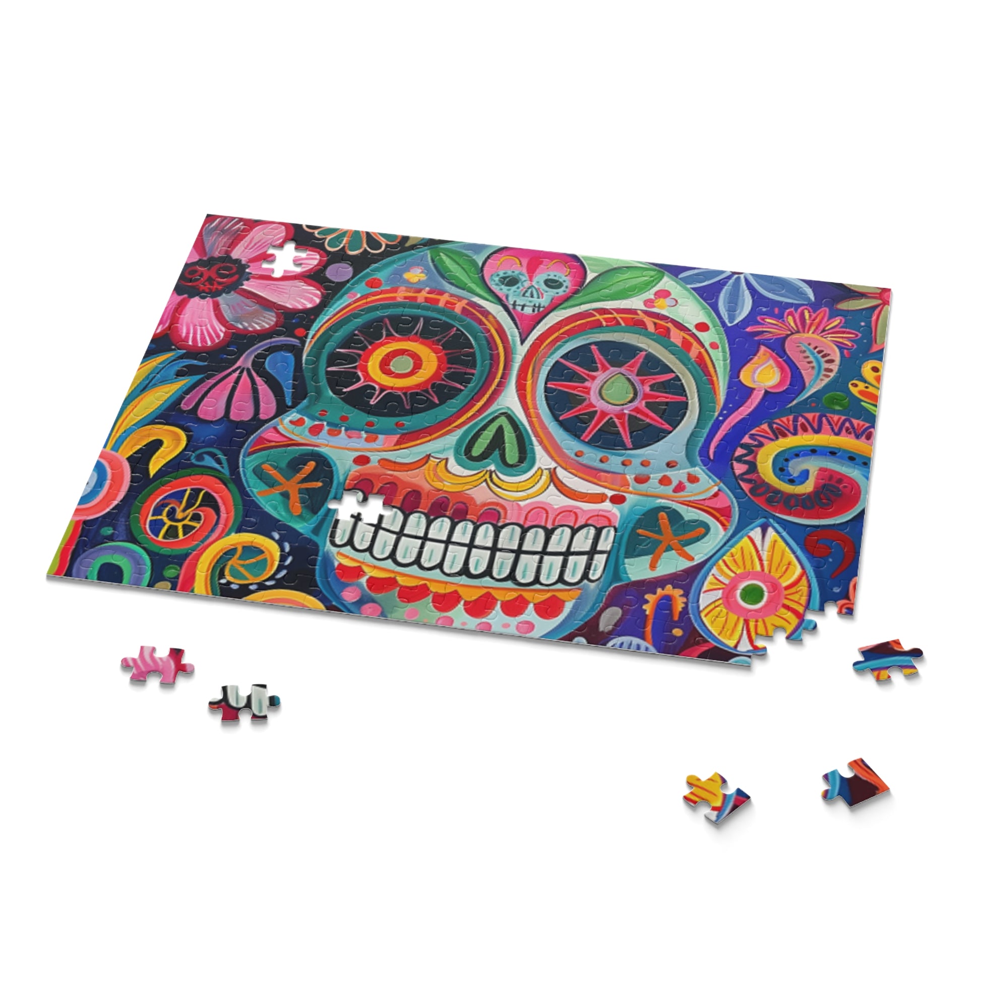 Mexican Art Day of the Dead Día de Muertos Jigsaw Puzzle Adult Birthday Business Jigsaw Puzzle Gift for Him Funny Humorous Indoor Outdoor Game Gift For Her Online-9