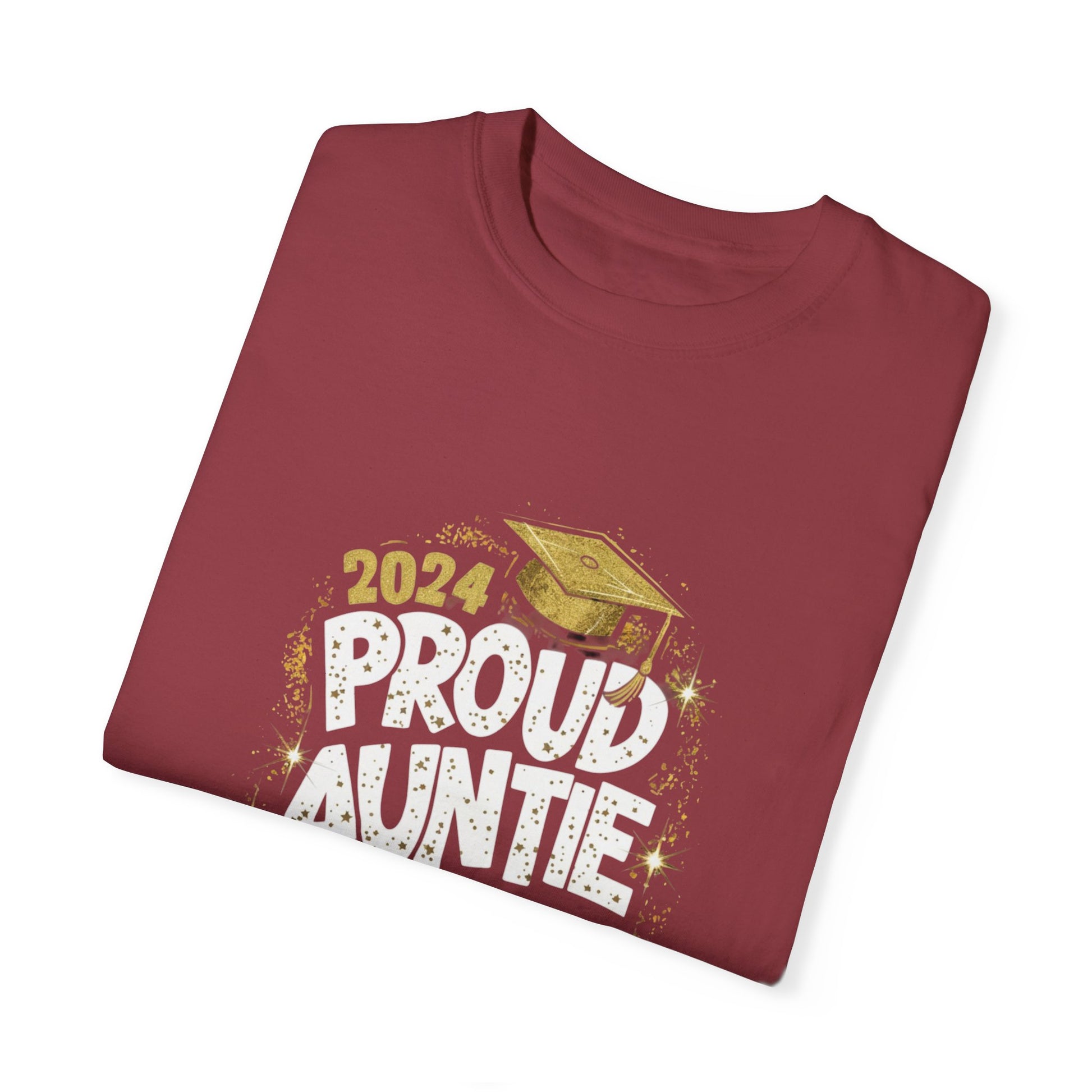 Proud Auntie of a 2024 Graduate Unisex Garment-dyed T-shirt Cotton Funny Humorous Graphic Soft Premium Unisex Men Women Chili T-shirt Birthday Gift-35