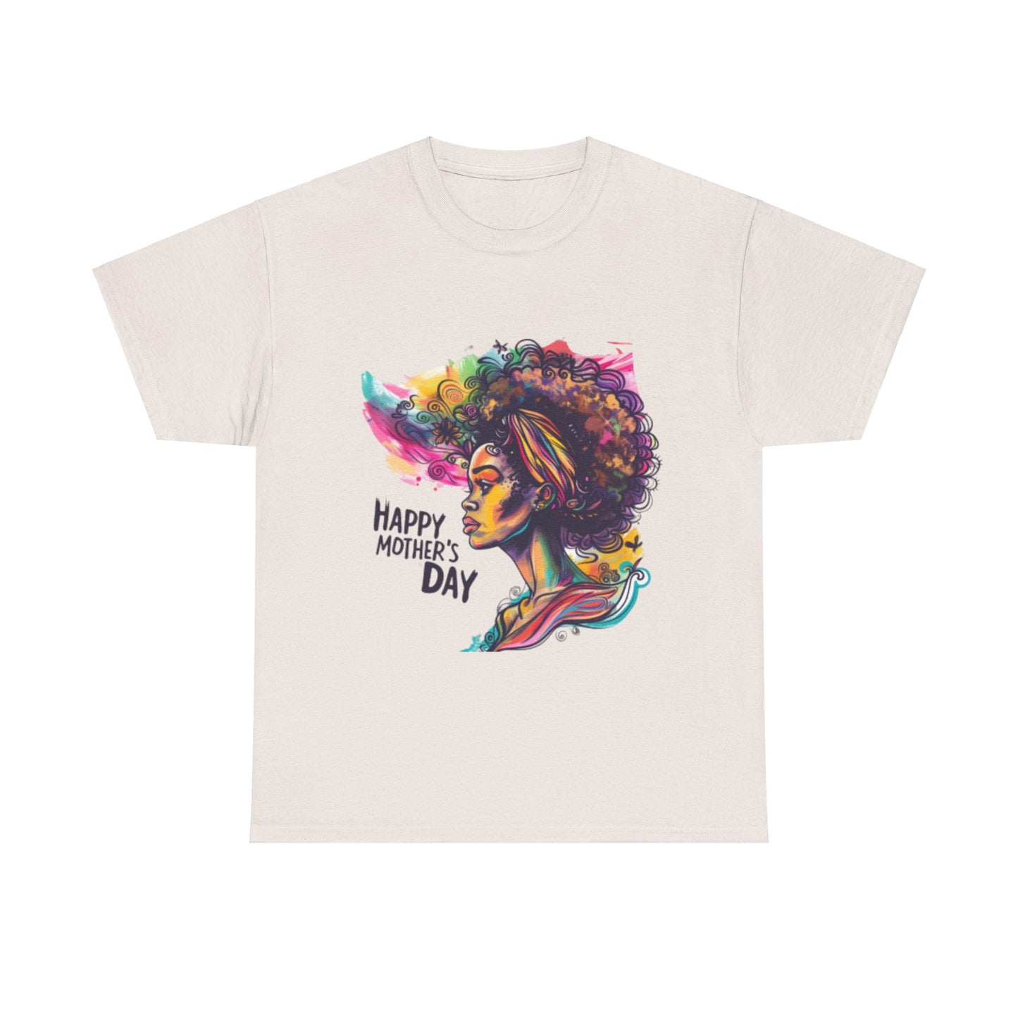 Happy Mother's Day African American Mom Graphic Unisex Heavy Cotton Tee Cotton Funny Humorous Graphic Soft Premium Unisex Men Women Ice Gray T-shirt Birthday Gift-12