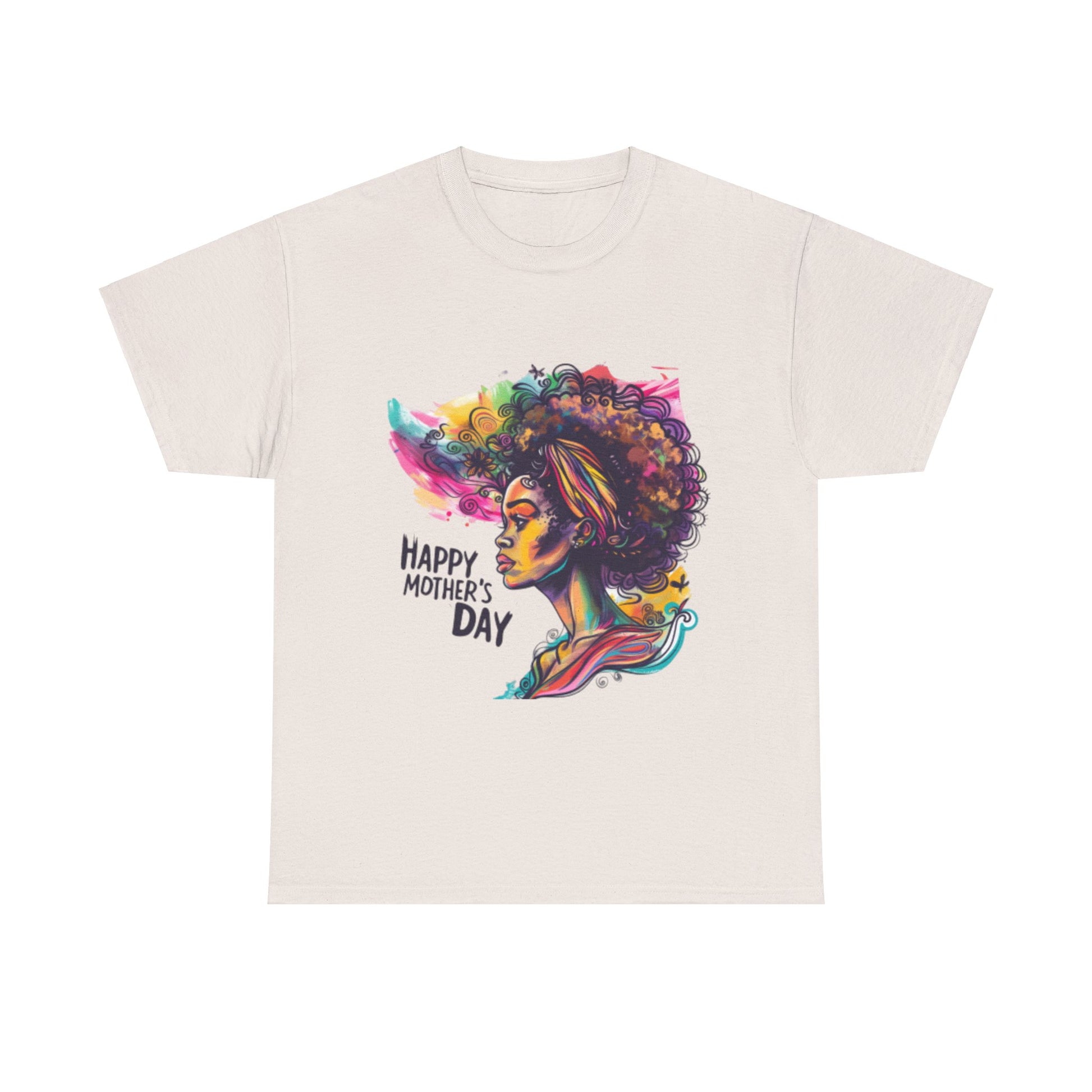 Happy Mother's Day African American Mom Graphic Unisex Heavy Cotton Tee Cotton Funny Humorous Graphic Soft Premium Unisex Men Women Ice Gray T-shirt Birthday Gift-12