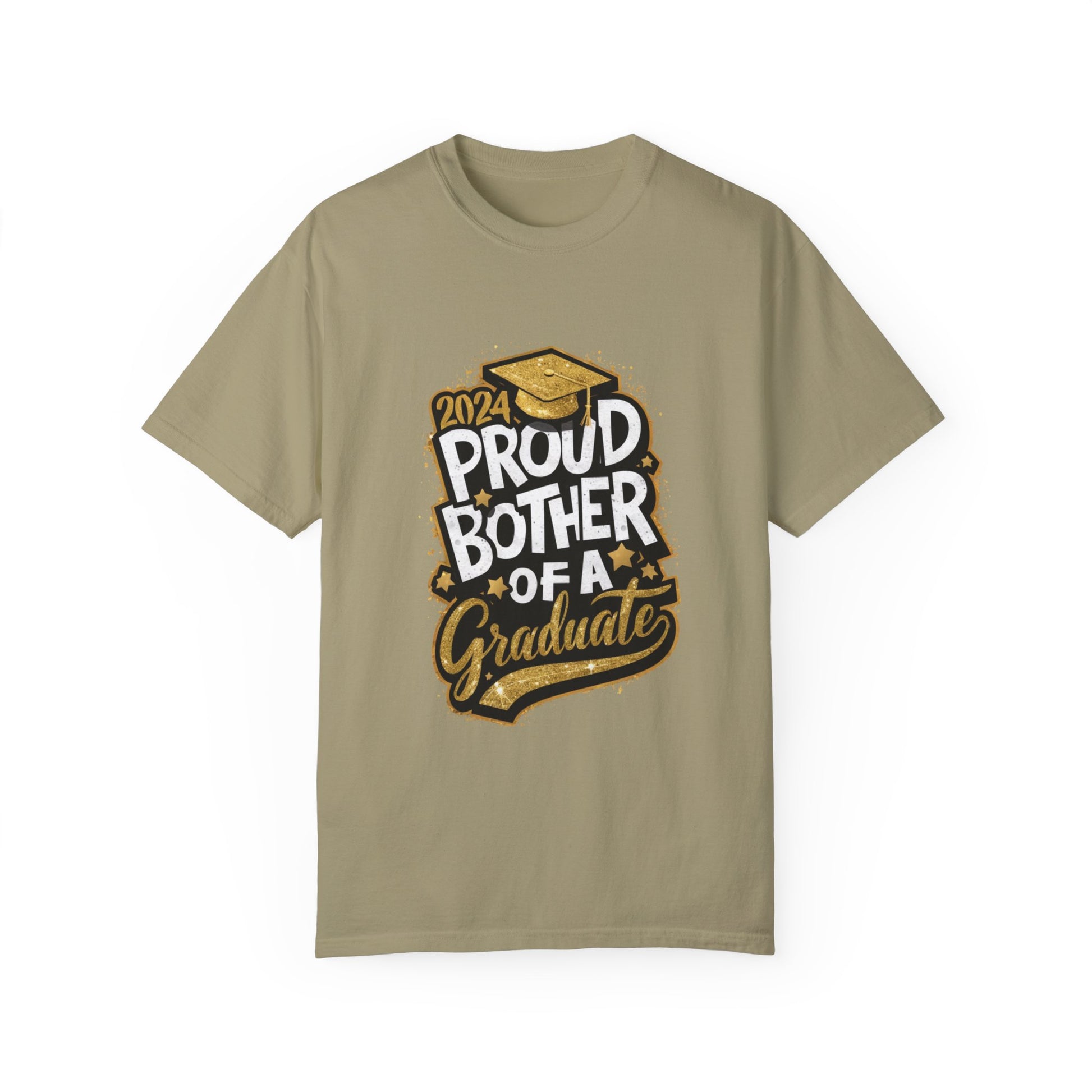 Proud Brother of a 2024 Graduate Unisex Garment-dyed T-shirt Cotton Funny Humorous Graphic Soft Premium Unisex Men Women Khaki T-shirt Birthday Gift-11