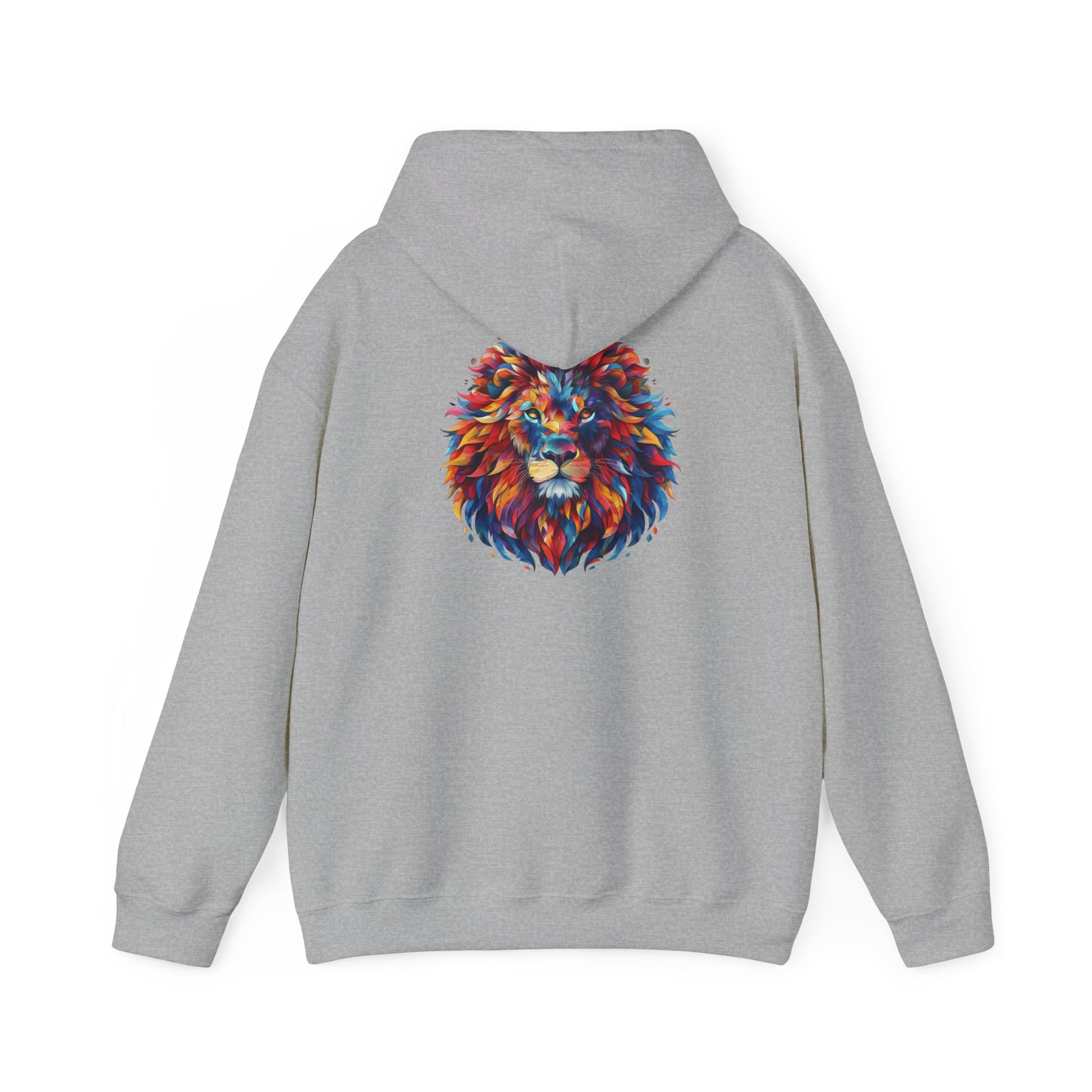 Lion Head Graphic Unisex Heavy Blend™ Hooded Sweatshirt Cotton Funny Humorous Graphic Soft Premium Unisex Men Women Sport Grey Hooded Sweatshirt Birthday Gift-4