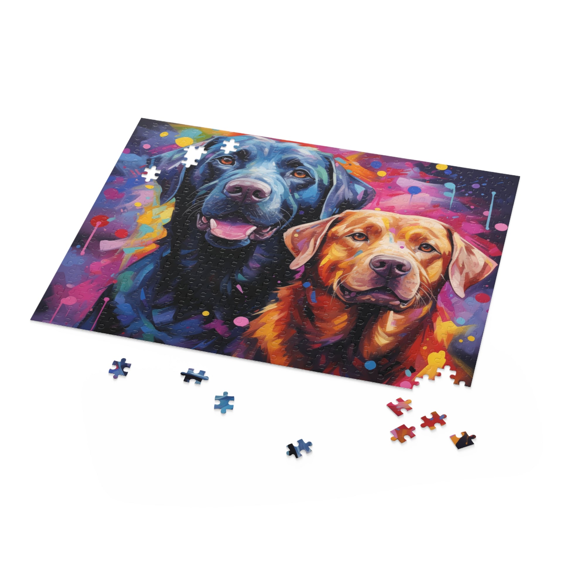 Watercolor Vibrant Labrador Dog Jigsaw Puzzle for Girls, Boys, Kids Adult Birthday Business Jigsaw Puzzle Gift for Him Funny Humorous Indoor Outdoor Game Gift For Her Online-5