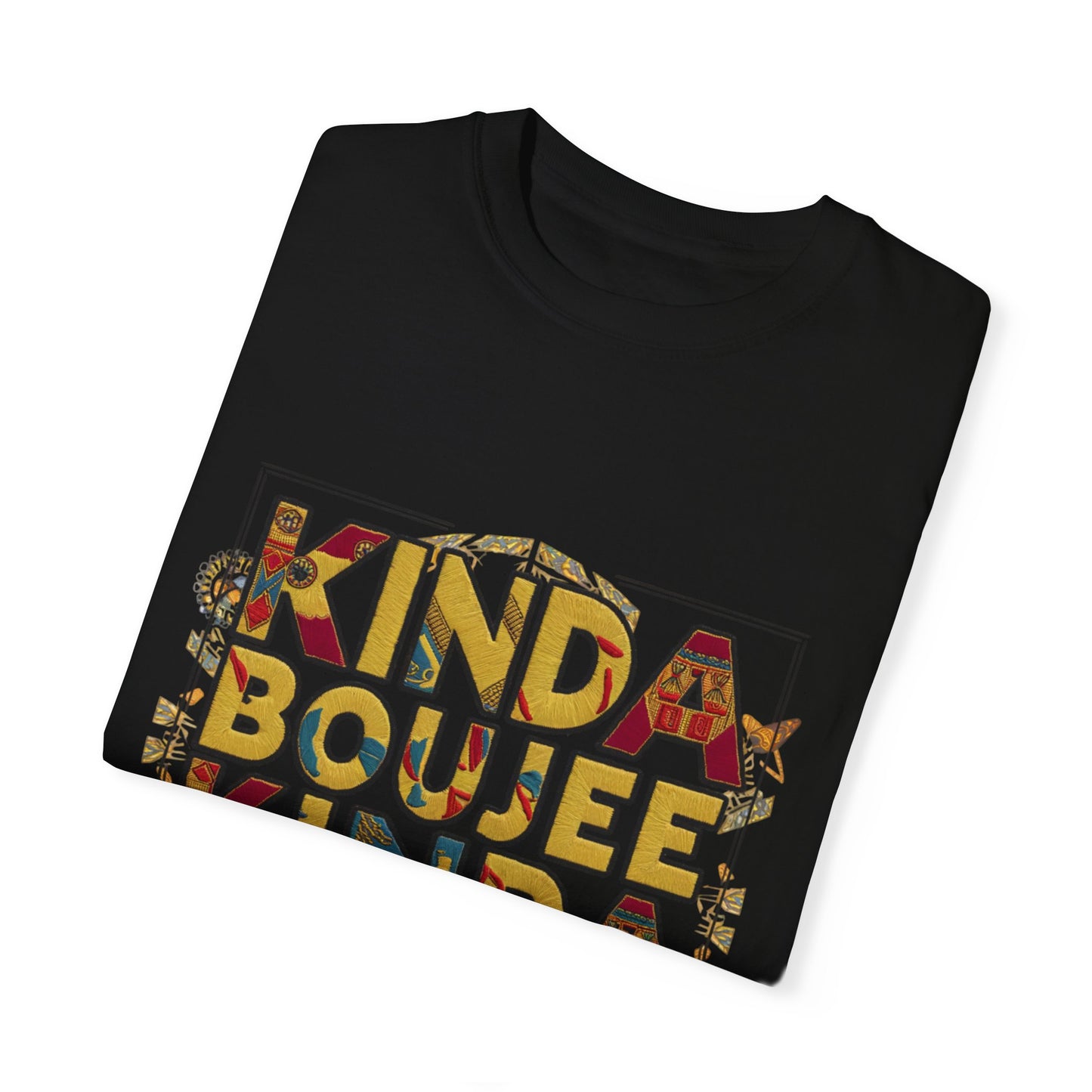 Kinda Boujee Kinda Broke Urban Sarcastic Graphic Unisex Garment Dyed T-shirt Cotton Funny Humorous Graphic Soft Premium Unisex Men Women Black T-shirt Birthday Gift-20