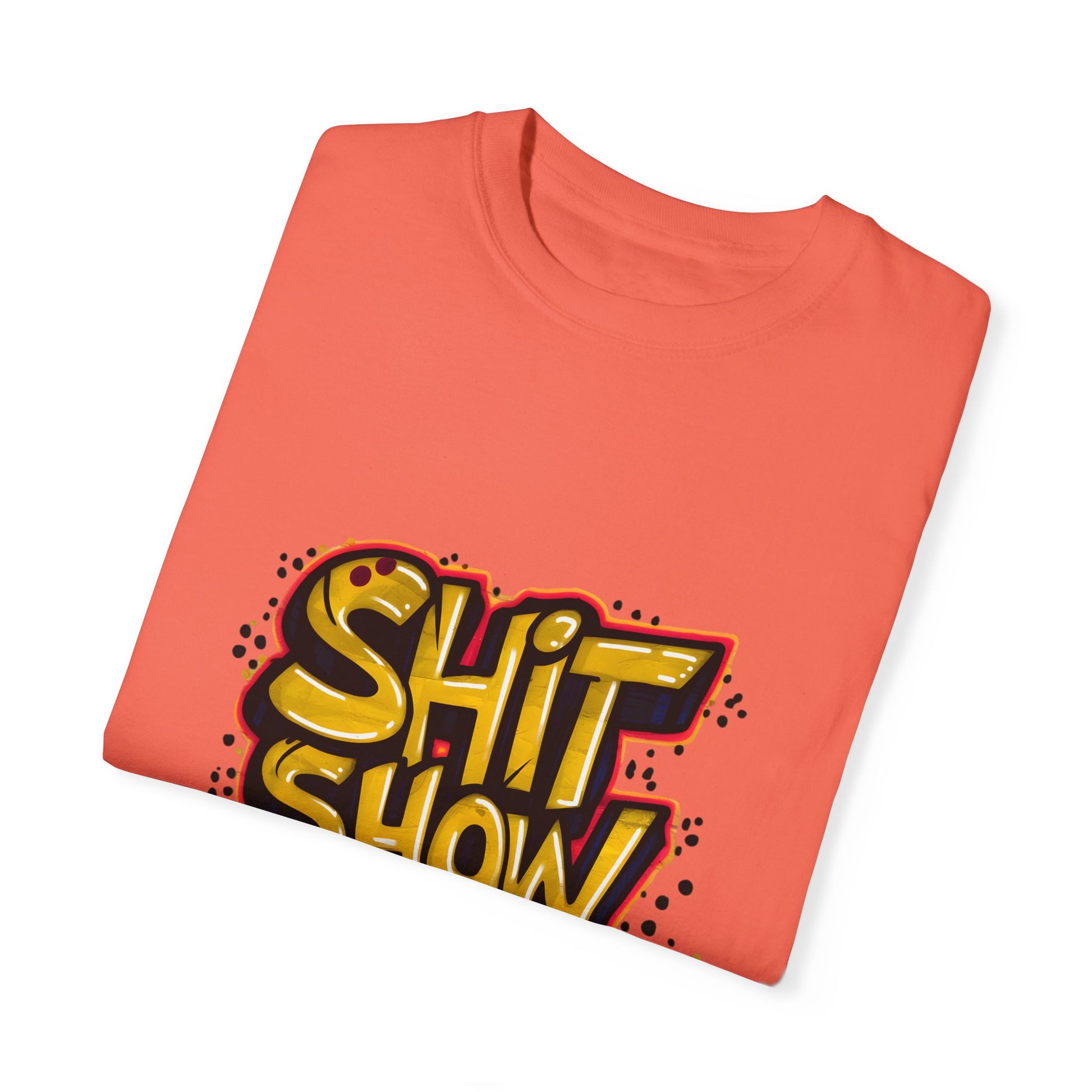 Shit Show Supervisor Urban Sarcastic Graphic Unisex Garment Dyed T-shirt Cotton Funny Humorous Graphic Soft Premium Unisex Men Women Bright Salmon T-shirt Birthday Gift-32