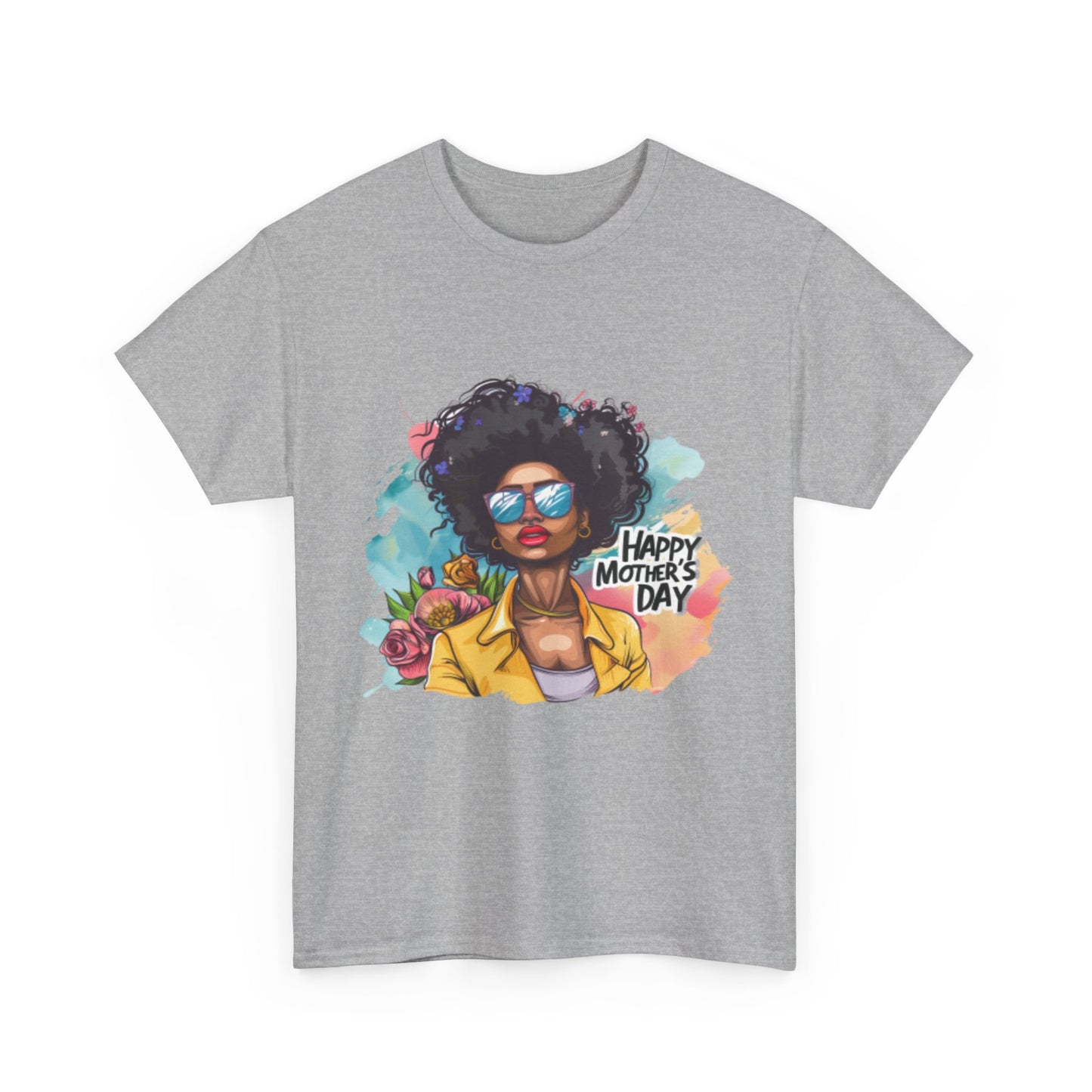 Happy Mother's Day African American Mom Graphic Unisex Heavy Cotton Tee Cotton Funny Humorous Graphic Soft Premium Unisex Men Women Sport Grey T-shirt Birthday Gift-39