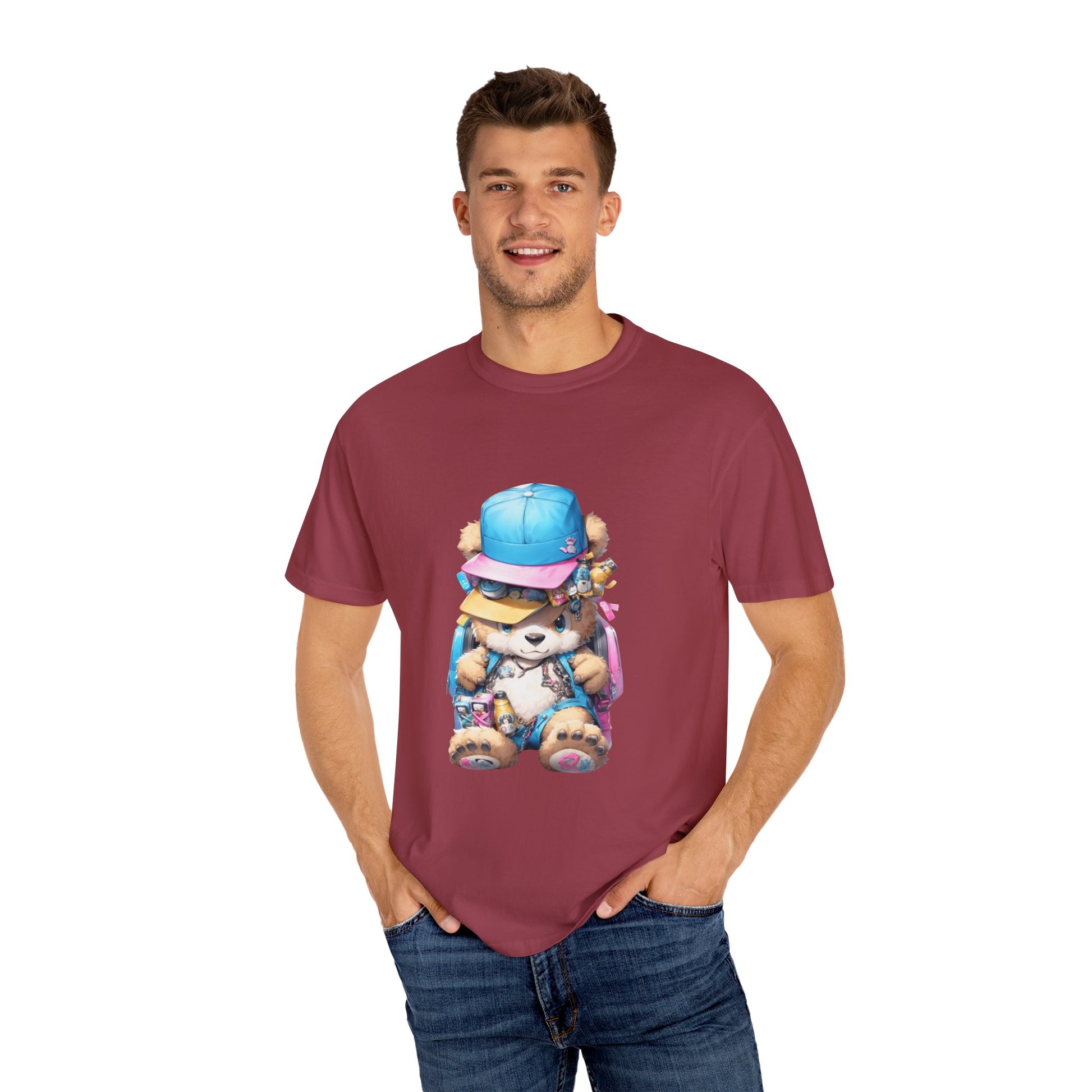 Hip Hop Teddy Bear Graphic Unisex Garment-dyed T-shirt Cotton Funny Humorous Graphic Soft Premium Unisex Men Women Chili T-shirt Birthday Gift-36