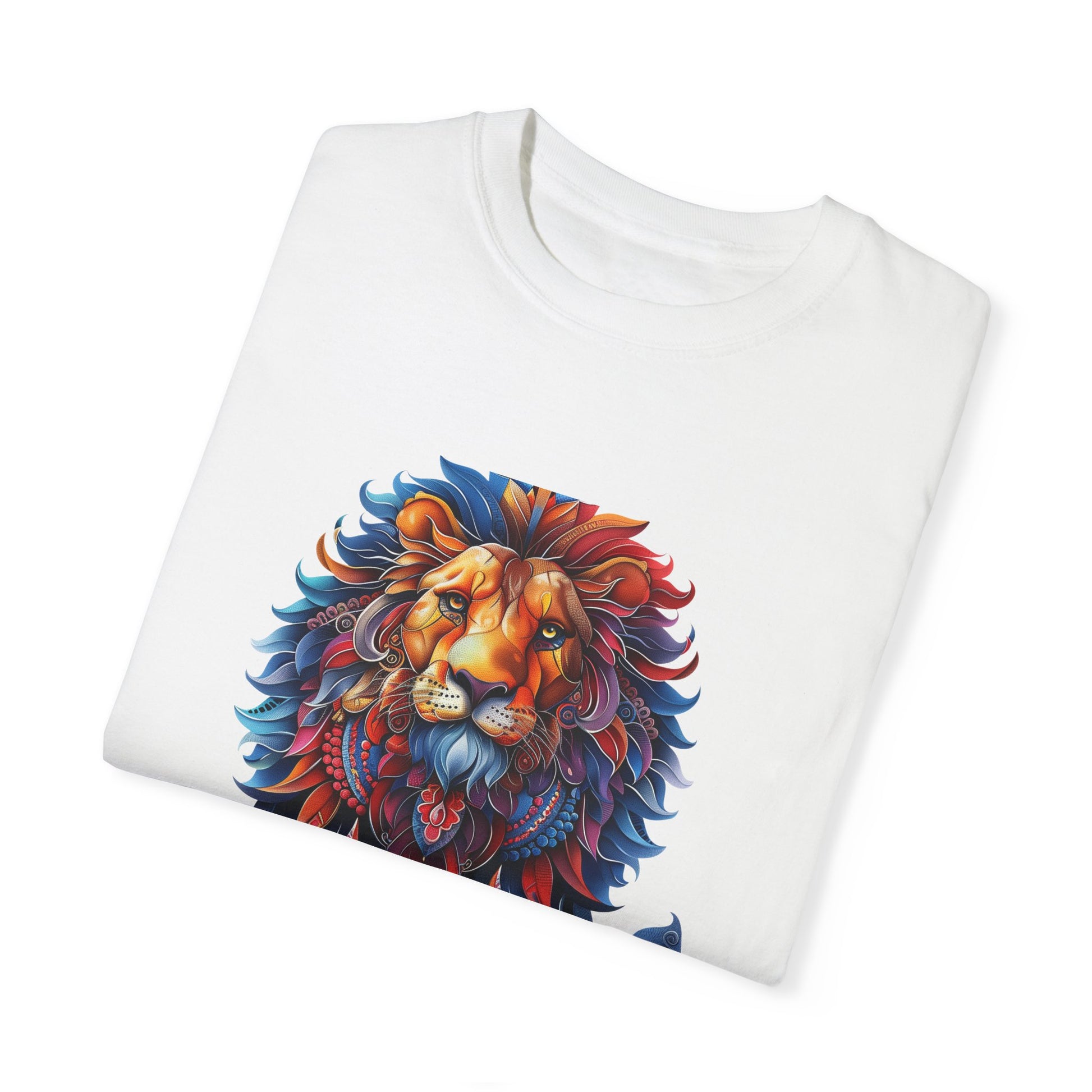 Copy of Lion Head Cool Graphic Design Novelty Unisex Garment-dyed T-shirt Cotton Funny Humorous Graphic Soft Premium Unisex Men Women White T-shirt Birthday Gift-23