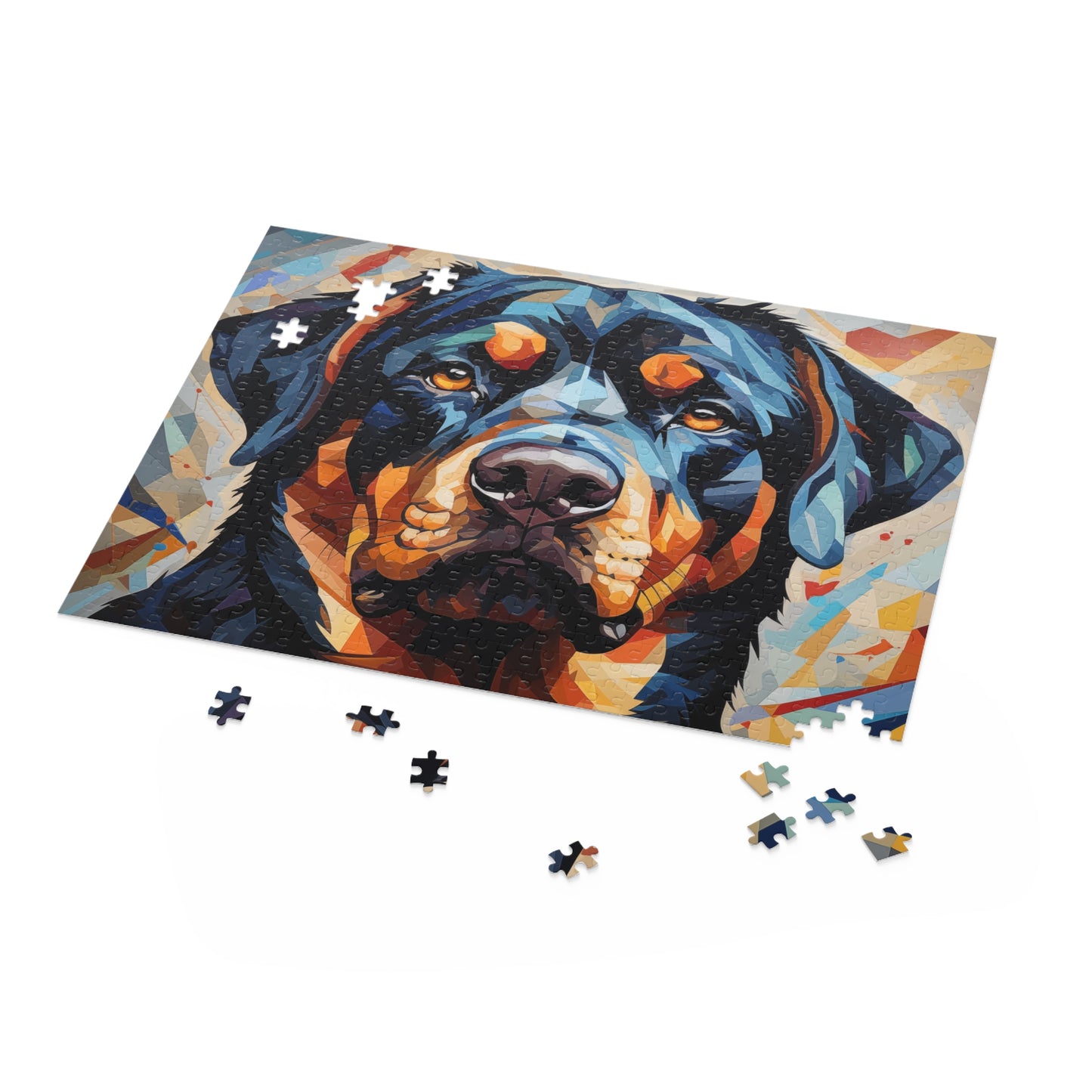 Vibrant Watercolor Rottweiler Dog Jigsaw Puzzle Oil Paint for Boys, Girls, Kids Adult Birthday Business Jigsaw Puzzle Gift for Him Funny Humorous Indoor Outdoor Game Gift For Her Online-5