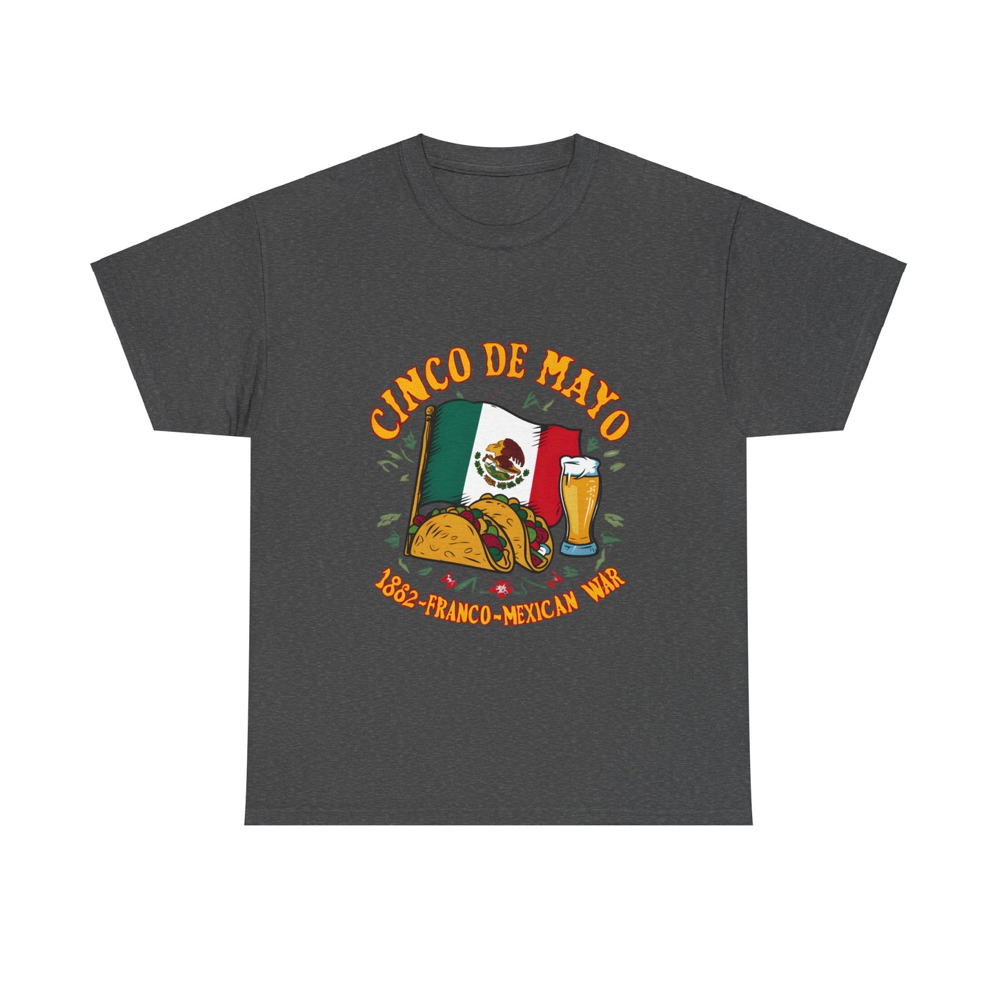 Cinco De Mayo Mexican Independence Day Graphic Unisex Heavy Cotton Tee Cotton Funny Humorous Graphic Soft Premium Unisex Men Women Dark Heather T-shirt Birthday Gift-4