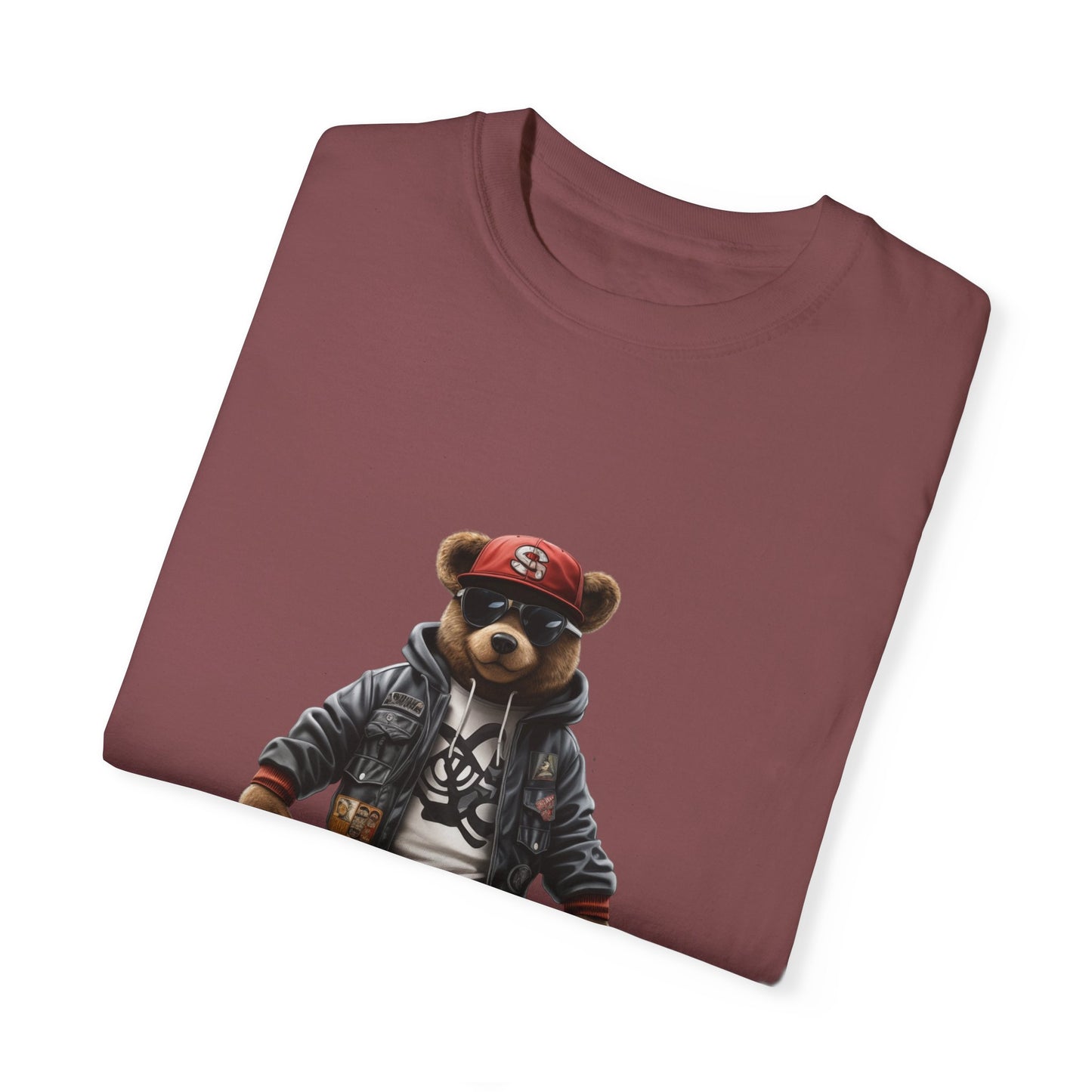 Hip Hop Teddy Bear Graphic Unisex Garment-dyed T-shirt Cotton Funny Humorous Graphic Soft Premium Unisex Men Women Brick T-shirt Birthday Gift-29