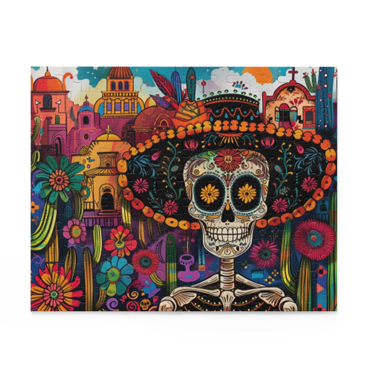 Mexican Art Day of the Dead Día de Muertos Jigsaw Puzzle Adult Birthday Business Jigsaw Puzzle Gift for Him Funny Humorous Indoor Outdoor Game Gift For Her Online-2