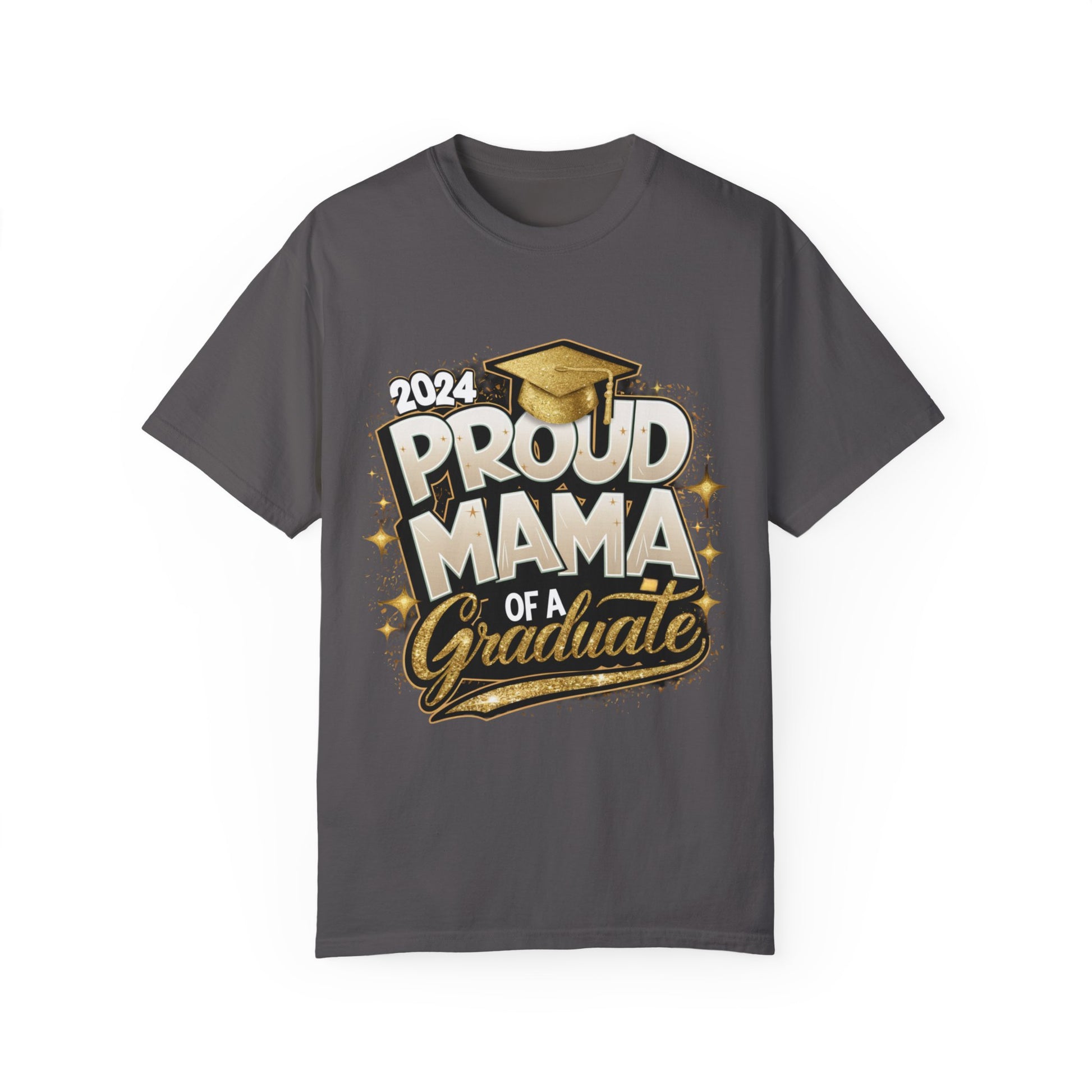 Proud Mama of a 2024 Graduate Unisex Garment-dyed T-shirt Cotton Funny Humorous Graphic Soft Premium Unisex Men Women Graphite T-shirt Birthday Gift-8