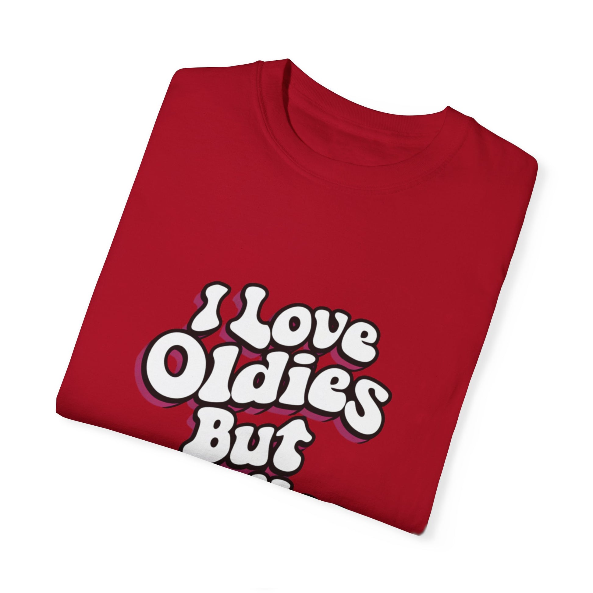 I Love Oldies but Goodies Music Urban Hip Hop Graphic Unisex Garment-dyed T-shirt Cotton Funny Humorous Graphic Soft Premium Unisex Men Women Red T-shirt Birthday Gift-20