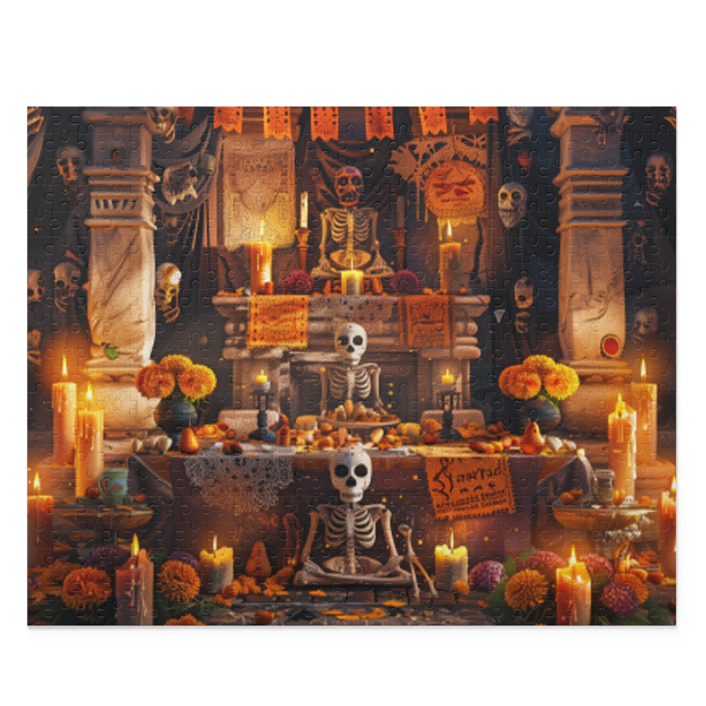 Mexican Art Day of the Dead Día de Muertos Jigsaw Puzzle Adult Birthday Business Jigsaw Puzzle Gift for Him Funny Humorous Indoor Outdoor Game Gift For Her Online-1