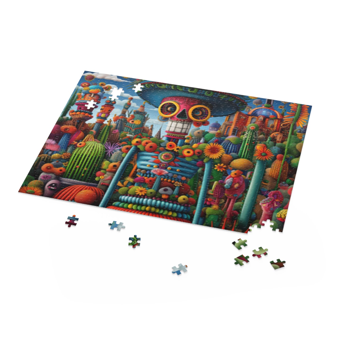 Mexican Art Day of the Dead Día de Muertos Jigsaw Puzzle Adult Birthday Business Jigsaw Puzzle Gift for Him Funny Humorous Indoor Outdoor Game Gift For Her Online-5