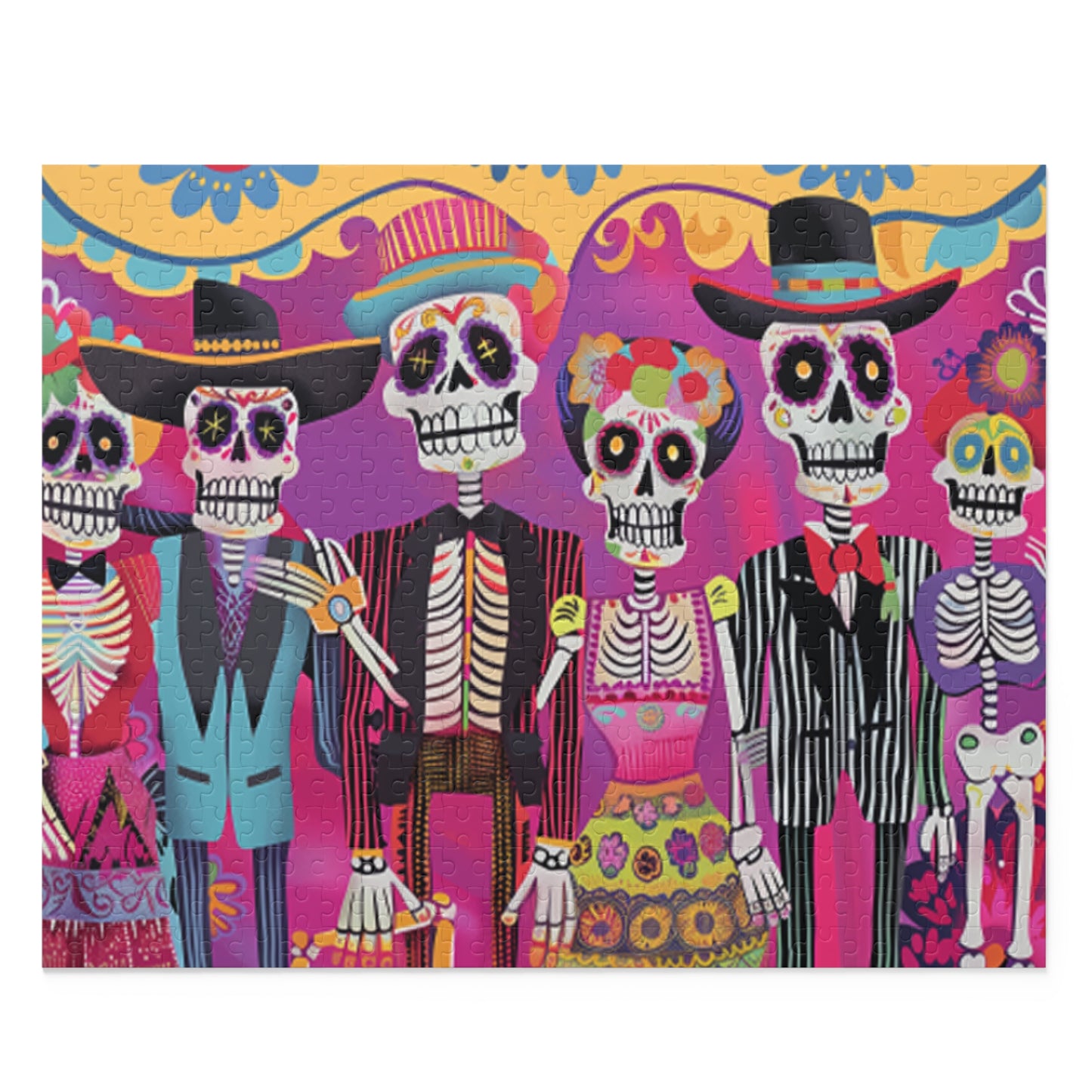 Mexican Art Day of the Dead Día de Muertos Jigsaw Puzzle Adult Birthday Business Jigsaw Puzzle Gift for Him Funny Humorous Indoor Outdoor Game Gift For Her Online-1