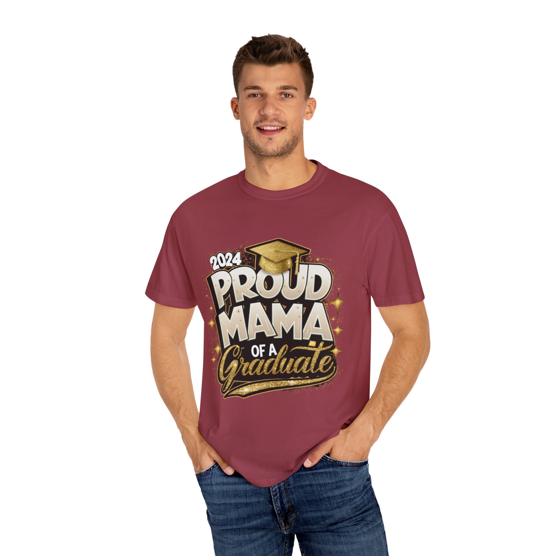 Proud Mama of a 2024 Graduate Unisex Garment-dyed T-shirt Cotton Funny Humorous Graphic Soft Premium Unisex Men Women Chili T-shirt Birthday Gift-36