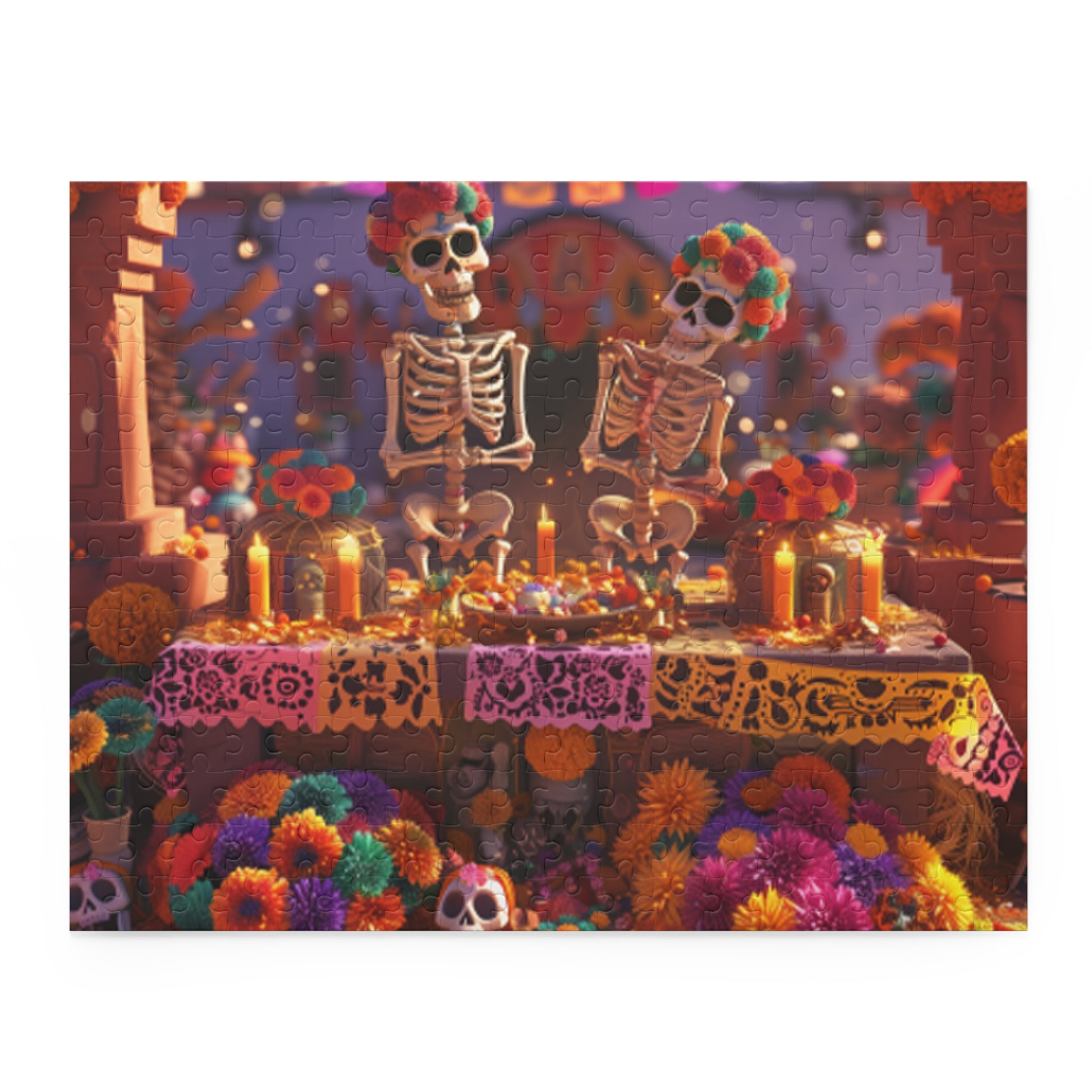 Mexican Art Day of the Dead Día de Muertos Jigsaw Puzzle Adult Birthday Business Jigsaw Puzzle Gift for Him Funny Humorous Indoor Outdoor Game Gift For Her Online-3