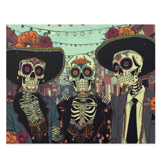 Mexican Art Day of the Dead Día de Muertos Jigsaw Puzzle Adult Birthday Business Jigsaw Puzzle Gift for Him Funny Humorous Indoor Outdoor Game Gift For Her Online-1