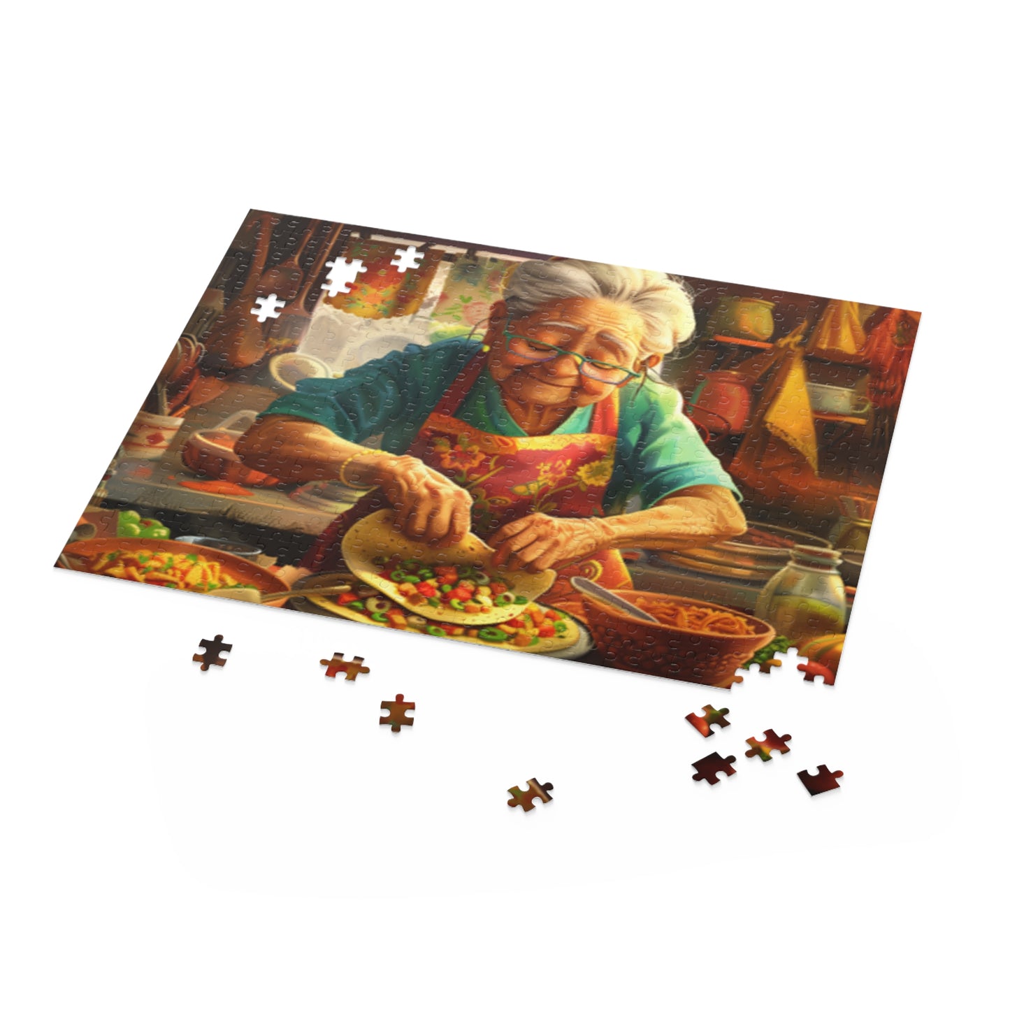 Mexican Art Retro Old Women Jigsaw Puzzle Adult Birthday Business Jigsaw Puzzle Gift for Him Funny Humorous Indoor Outdoor Game Gift For Her Online-5