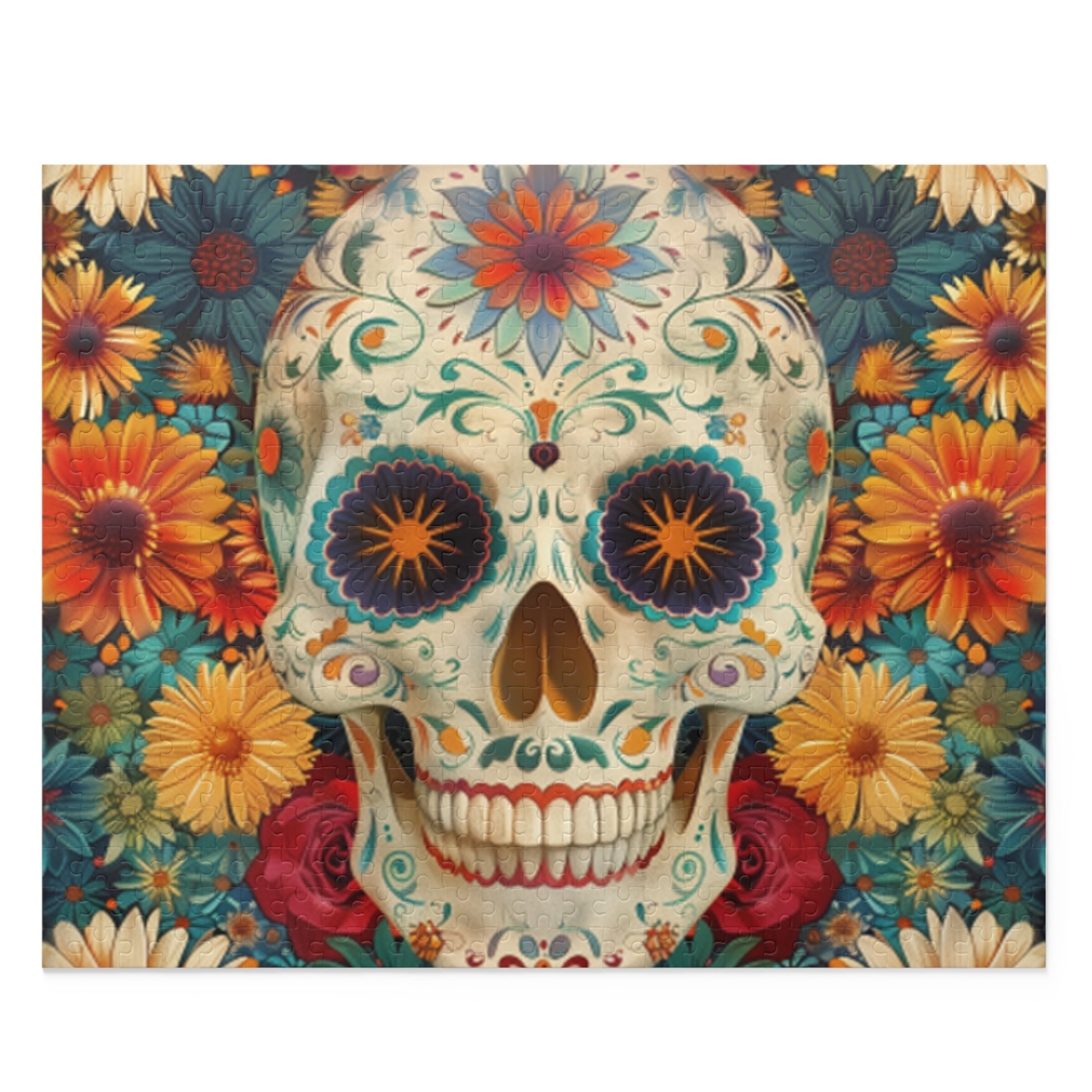 Mexican Art Day of the Dead Día de Muertos Jigsaw Puzzle Adult Birthday Business Jigsaw Puzzle Gift for Him Funny Humorous Indoor Outdoor Game Gift For Her Online-1