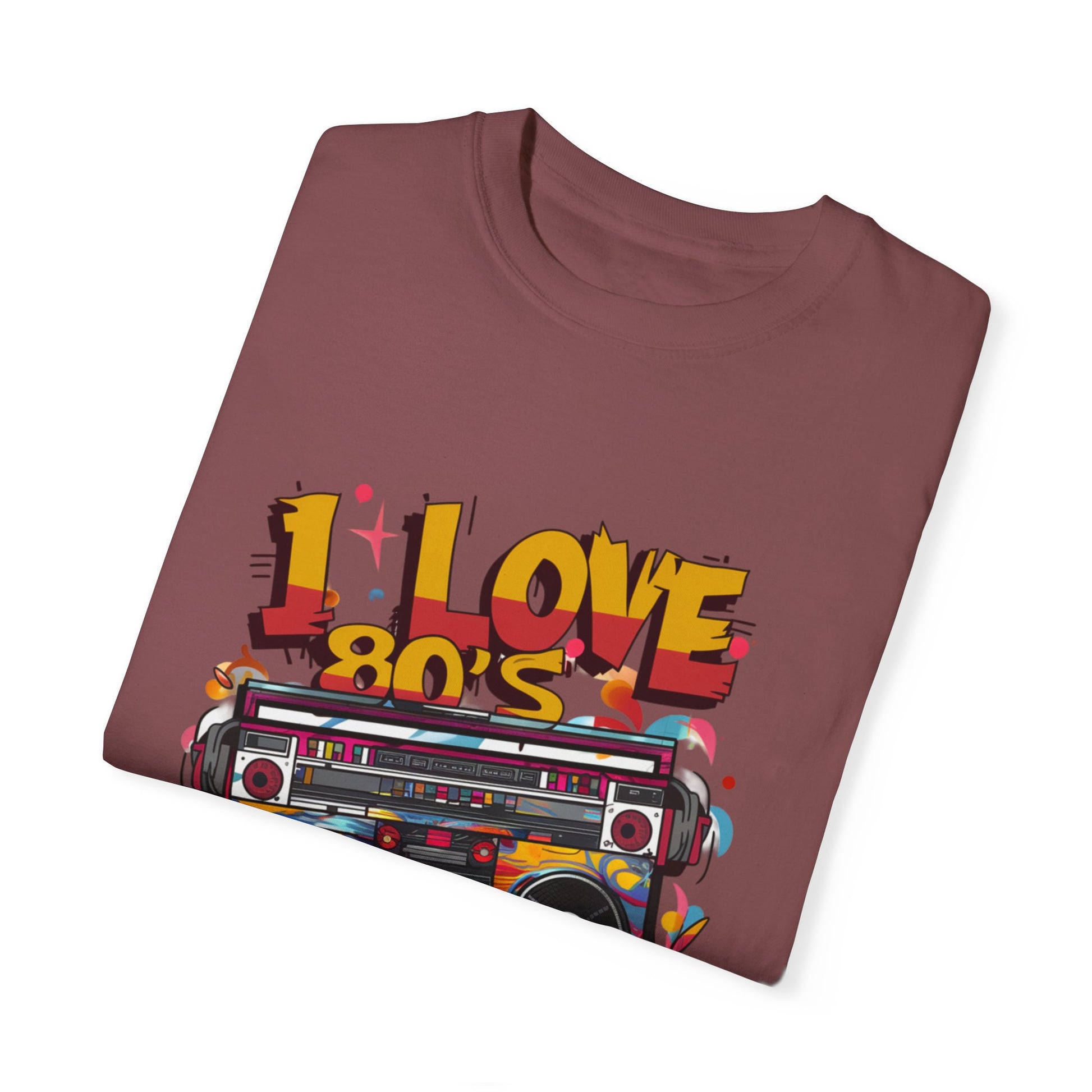 I Love 80's Hip Hop Graphic Unisex Garment-dyed T-shirt Cotton Funny Humorous Graphic Soft Premium Unisex Men Women Brick T-shirt Birthday Gift-29