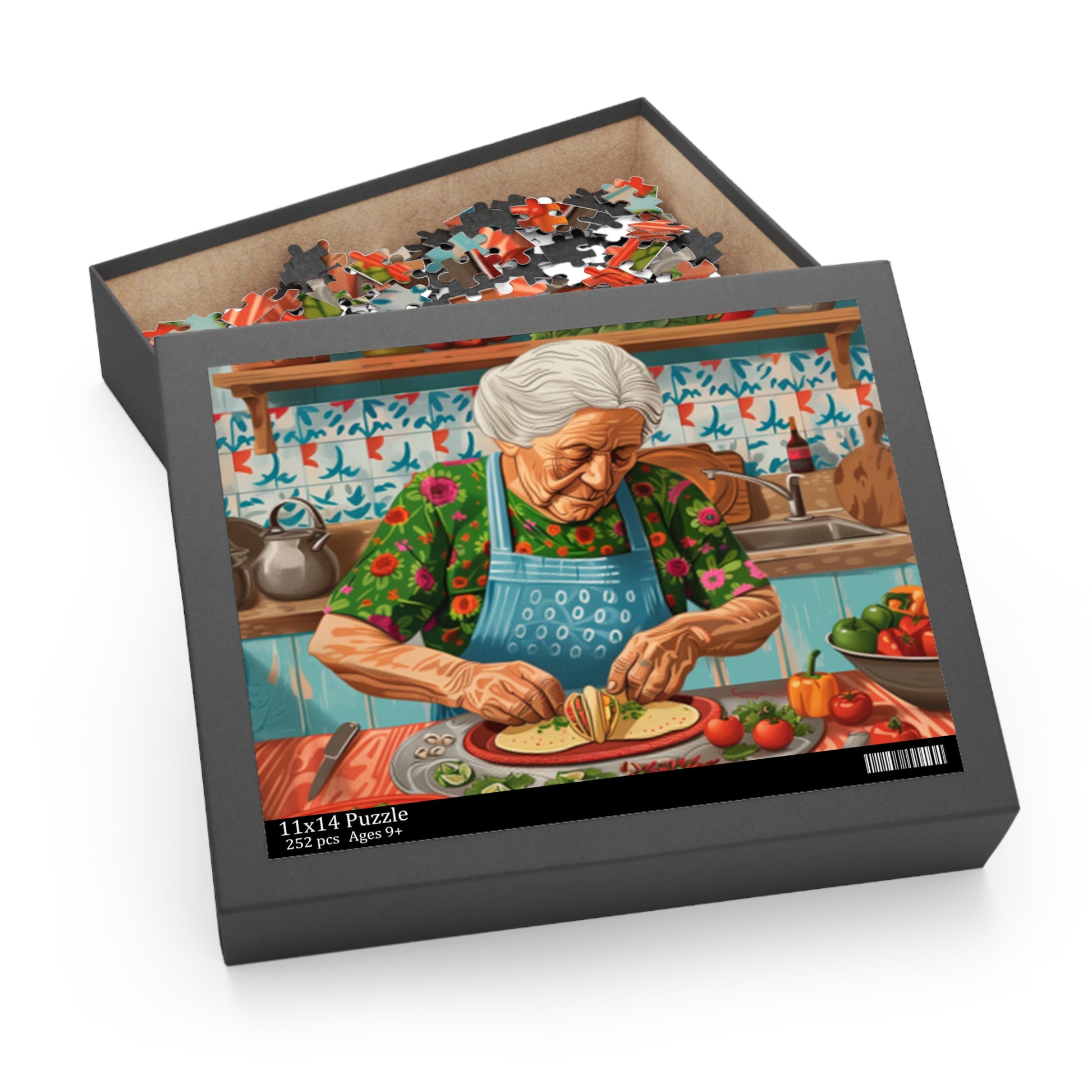 Mexican Art Retro Women Kitchen Jigsaw Puzzle Adult Birthday Business Jigsaw Puzzle Gift for Him Funny Humorous Indoor Outdoor Game Gift For Her Online-8
