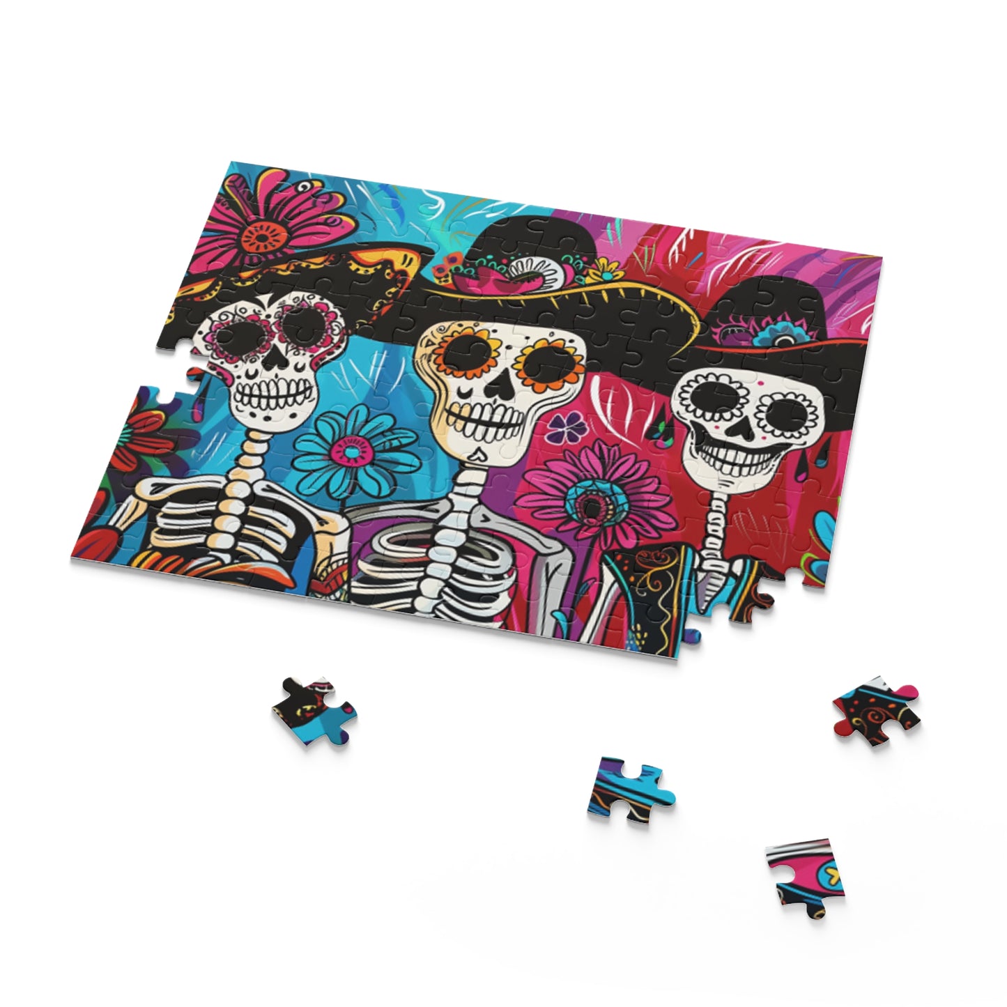 Mexican Art Day of the Dead Día de Muertos Jigsaw Puzzle Adult Birthday Business Jigsaw Puzzle Gift for Him Funny Humorous Indoor Outdoor Game Gift For Her Online-7