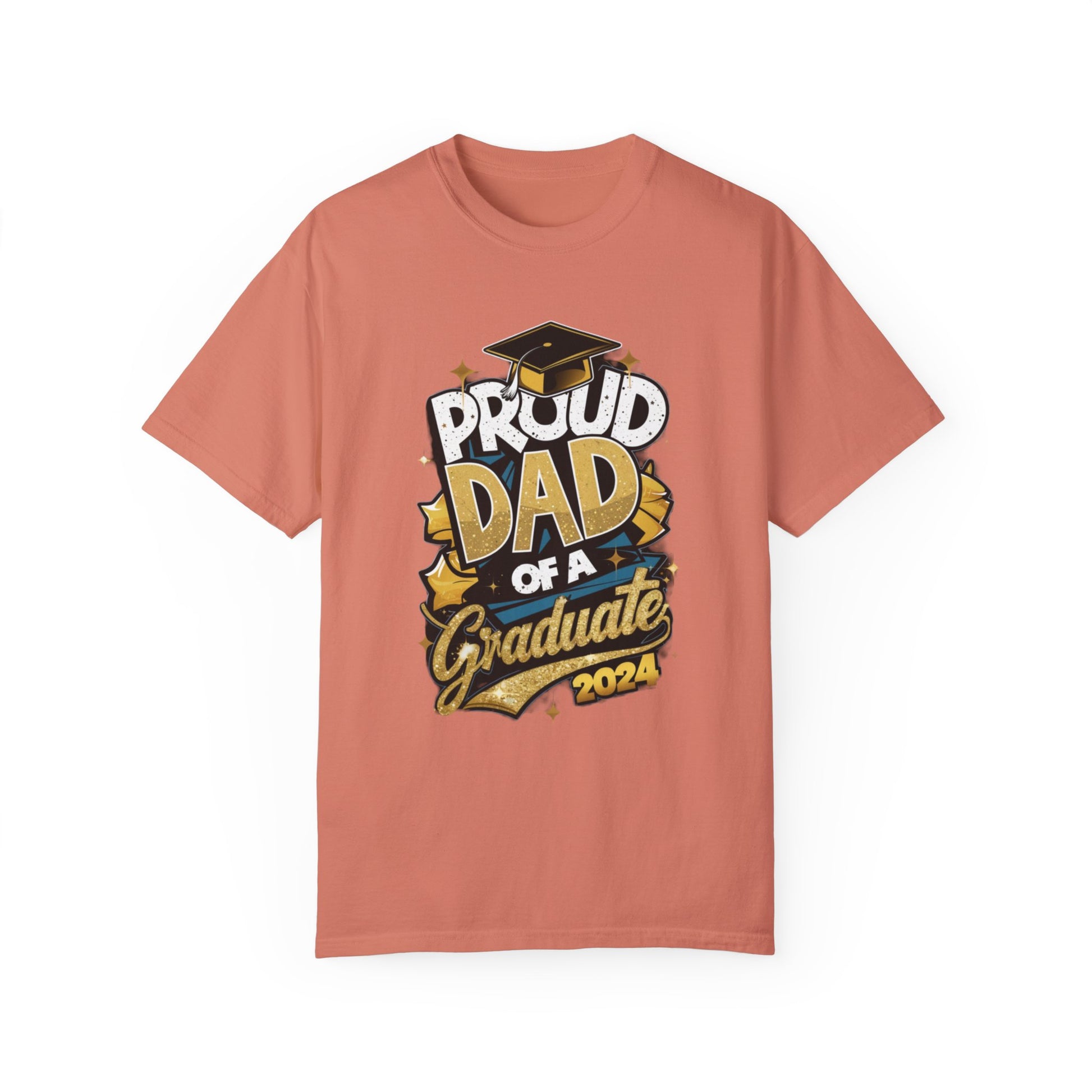 Proud Dad of a 2024 Graduate Unisex Garment-dyed T-shirt Cotton Funny Humorous Graphic Soft Premium Unisex Men Women Terracotta T-shirt Birthday Gift-14