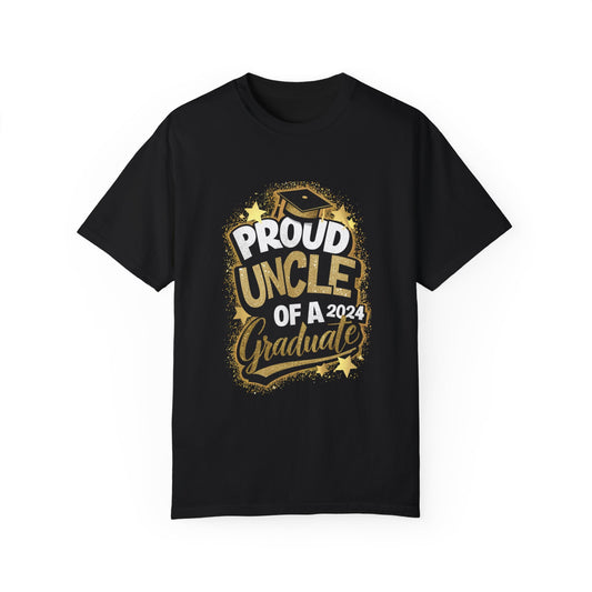 Proud Uncle of a 2024 Graduate Unisex Garment-dyed T-shirt