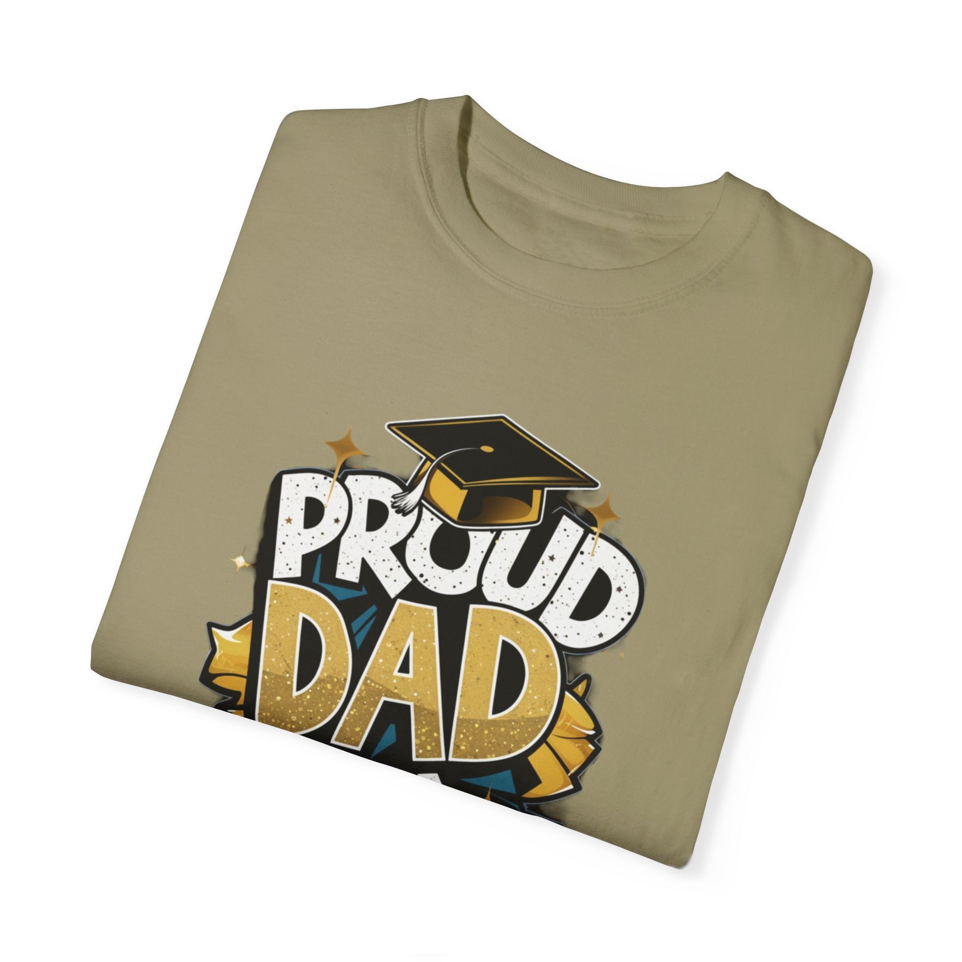 Proud Dad of a 2024 Graduate Unisex Garment-dyed T-shirt Cotton Funny Humorous Graphic Soft Premium Unisex Men Women Khaki T-shirt Birthday Gift-47