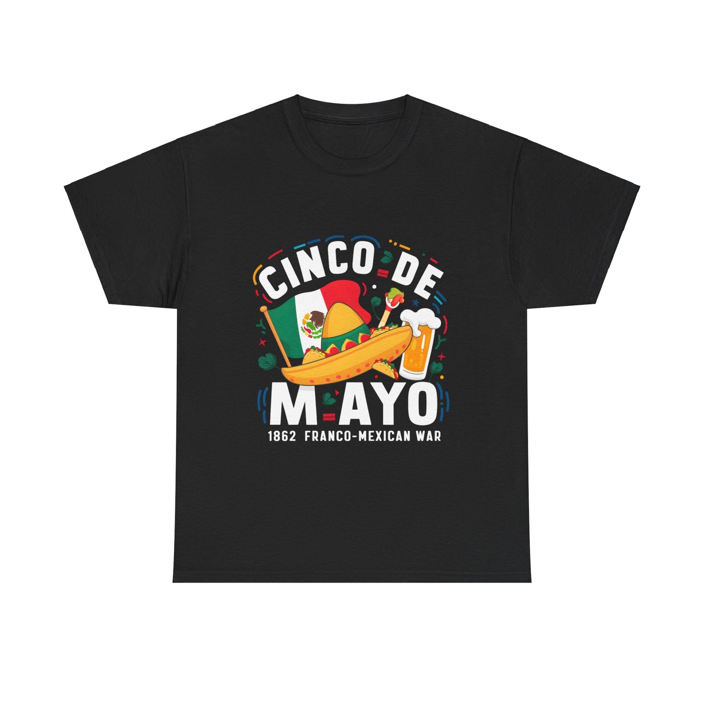 Cinco De Mayo Mexican Independence Day Graphic Unisex Heavy Cotton Tee Cotton Funny Humorous Graphic Soft Premium Unisex Men Women Black T-shirt Birthday Gift-1