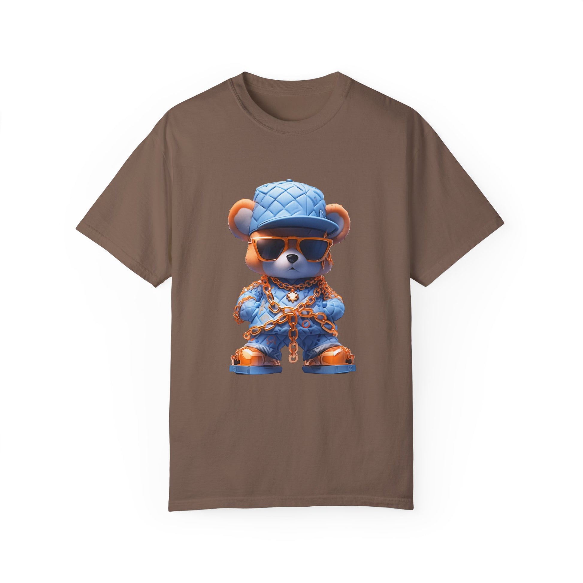 Hip Hop Teddy Bear Graphic Unisex Garment-dyed T-shirt Cotton Funny Humorous Graphic Soft Premium Unisex Men Women Espresso T-shirt Birthday Gift-15