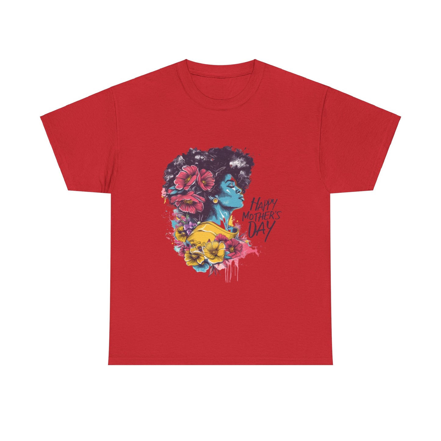 Happy Mother's Day African American Mom Graphic Unisex Heavy Cotton Tee Cotton Funny Humorous Graphic Soft Premium Unisex Men Women Red T-shirt Birthday Gift-7