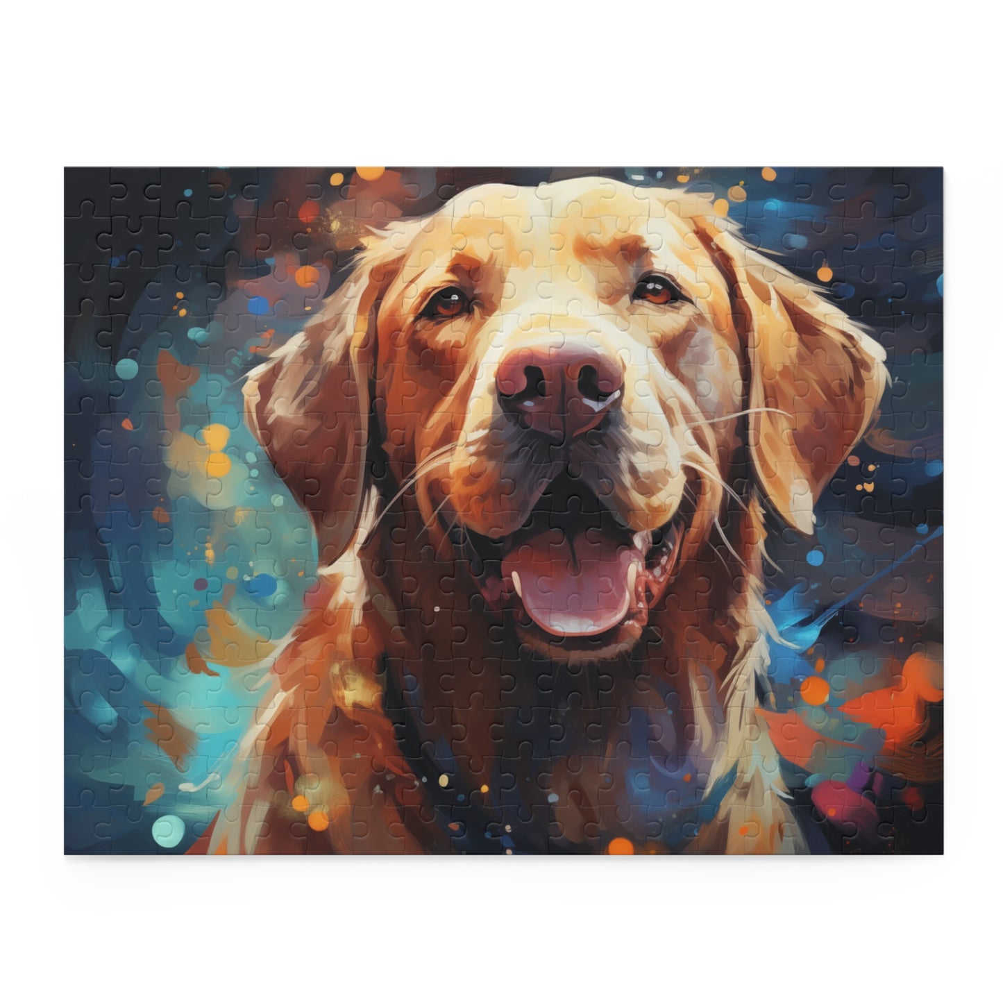 Labrador Abstract Watercolor Vibrant Retriever Jigsaw Dog Puzzle for Boys, Girls, Kids Adult Birthday Business Jigsaw Puzzle Gift for Him Funny Humorous Indoor Outdoor Game Gift For Her Online-3