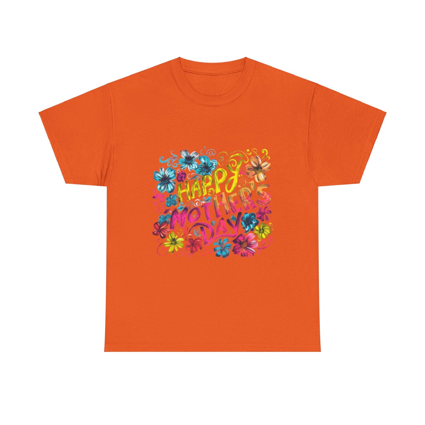 Happy Mother's Day African American Mom Graphic Unisex Heavy Cotton Tee Cotton Funny Humorous Graphic Soft Premium Unisex Men Women Orange T-shirt Birthday Gift-6