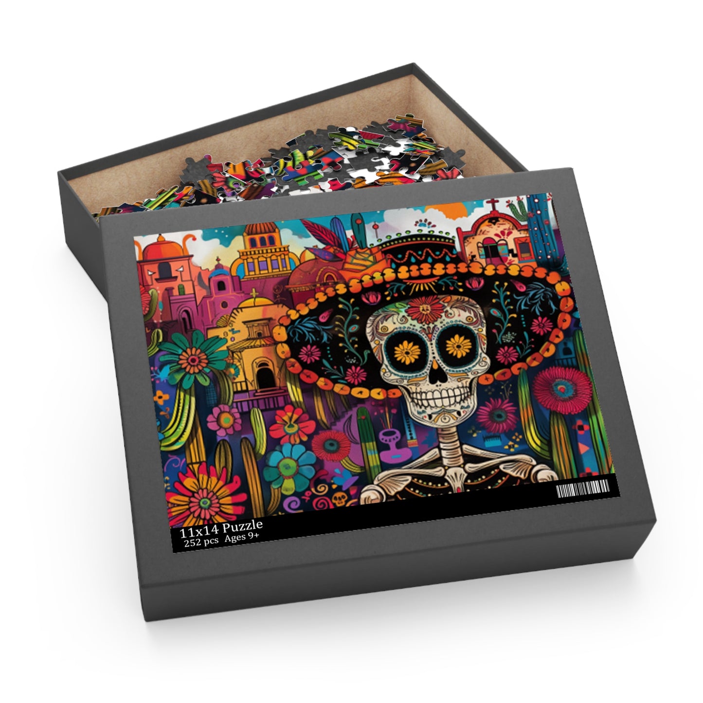 Mexican Art Day of the Dead Día de Muertos Jigsaw Puzzle Adult Birthday Business Jigsaw Puzzle Gift for Him Funny Humorous Indoor Outdoor Game Gift For Her Online-8