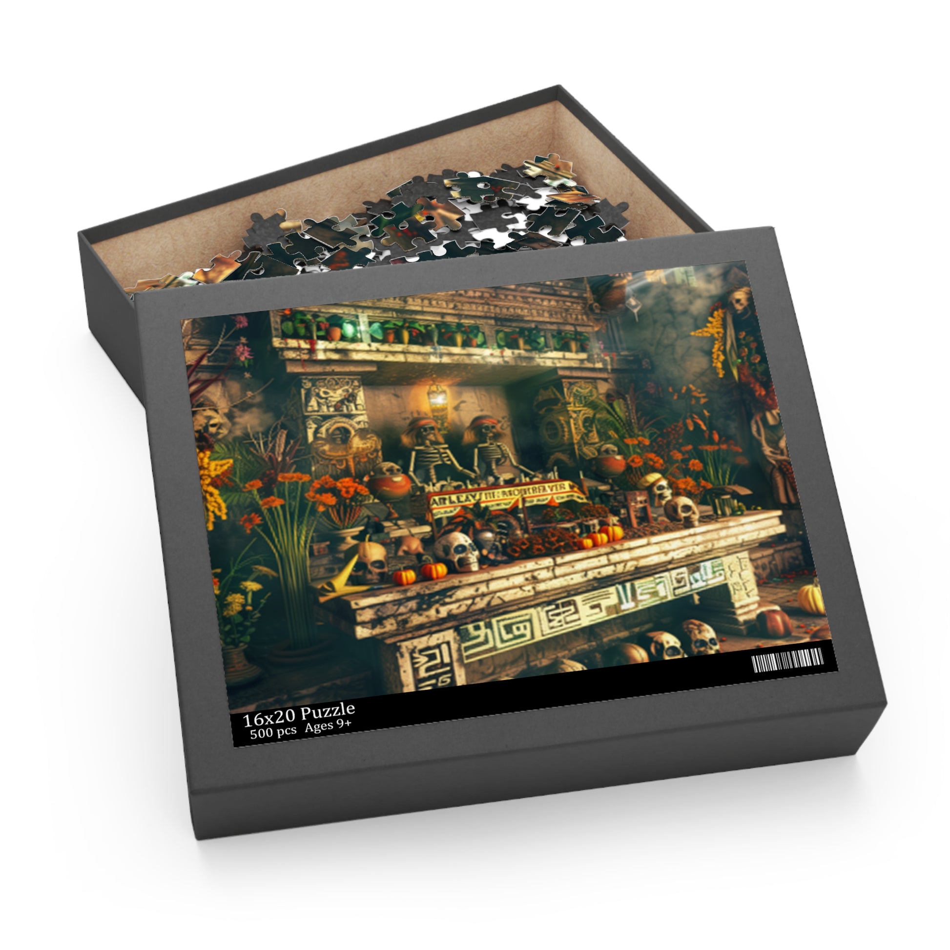 Mexican Art Day of the Dead Día de Muertos Jigsaw Puzzle Adult Birthday Business Jigsaw Puzzle Gift for Him Funny Humorous Indoor Outdoor Game Gift For Her Online-4