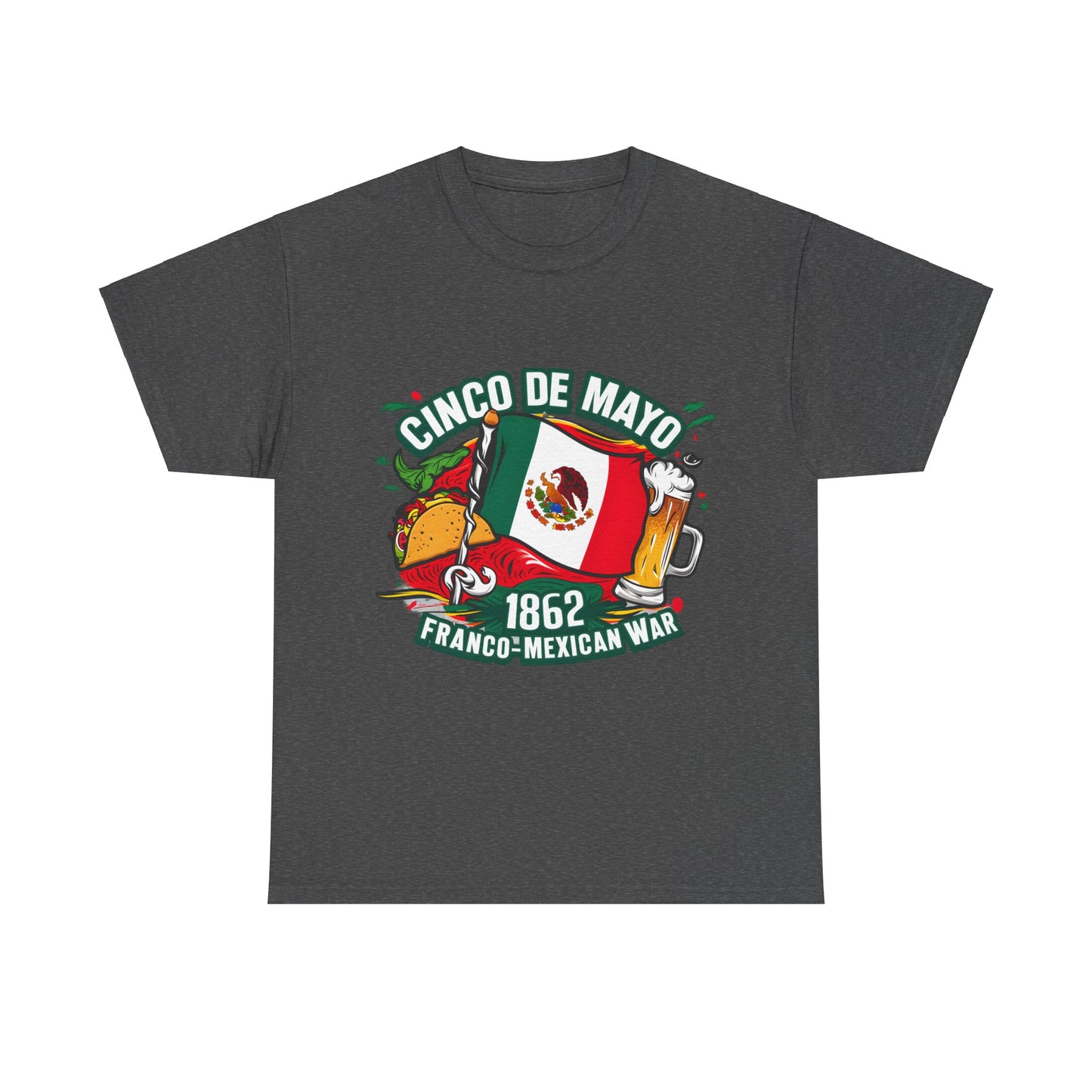 Cinco De Mayo Mexican Independence Day Graphic Unisex Heavy Cotton Tee Cotton Funny Humorous Graphic Soft Premium Unisex Men Women Dark Heather T-shirt Birthday Gift-4