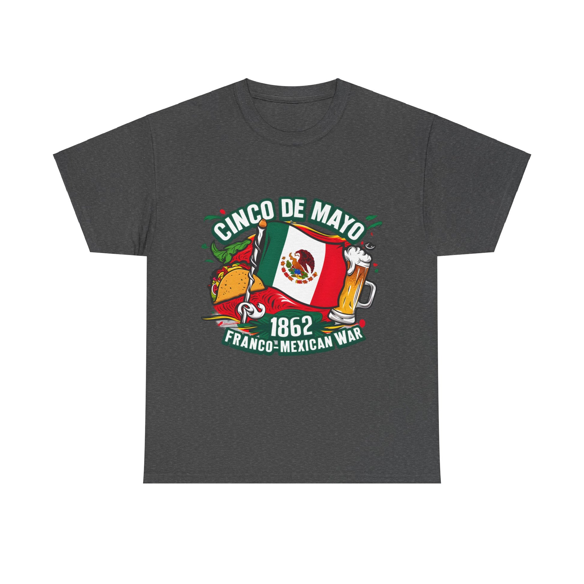 Cinco De Mayo Mexican Independence Day Graphic Unisex Heavy Cotton Tee Cotton Funny Humorous Graphic Soft Premium Unisex Men Women Dark Heather T-shirt Birthday Gift-4
