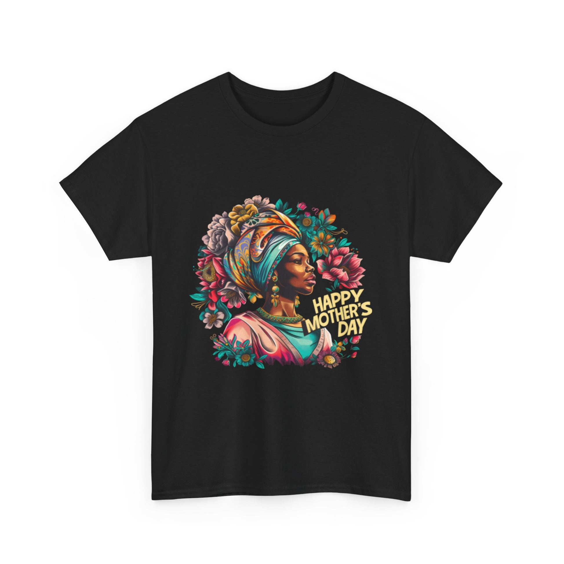 Happy Mother's Day African American Mom Graphic Unisex Heavy Cotton Tee Cotton Funny Humorous Graphic Soft Premium Unisex Men Women Black T-shirt Birthday Gift-15