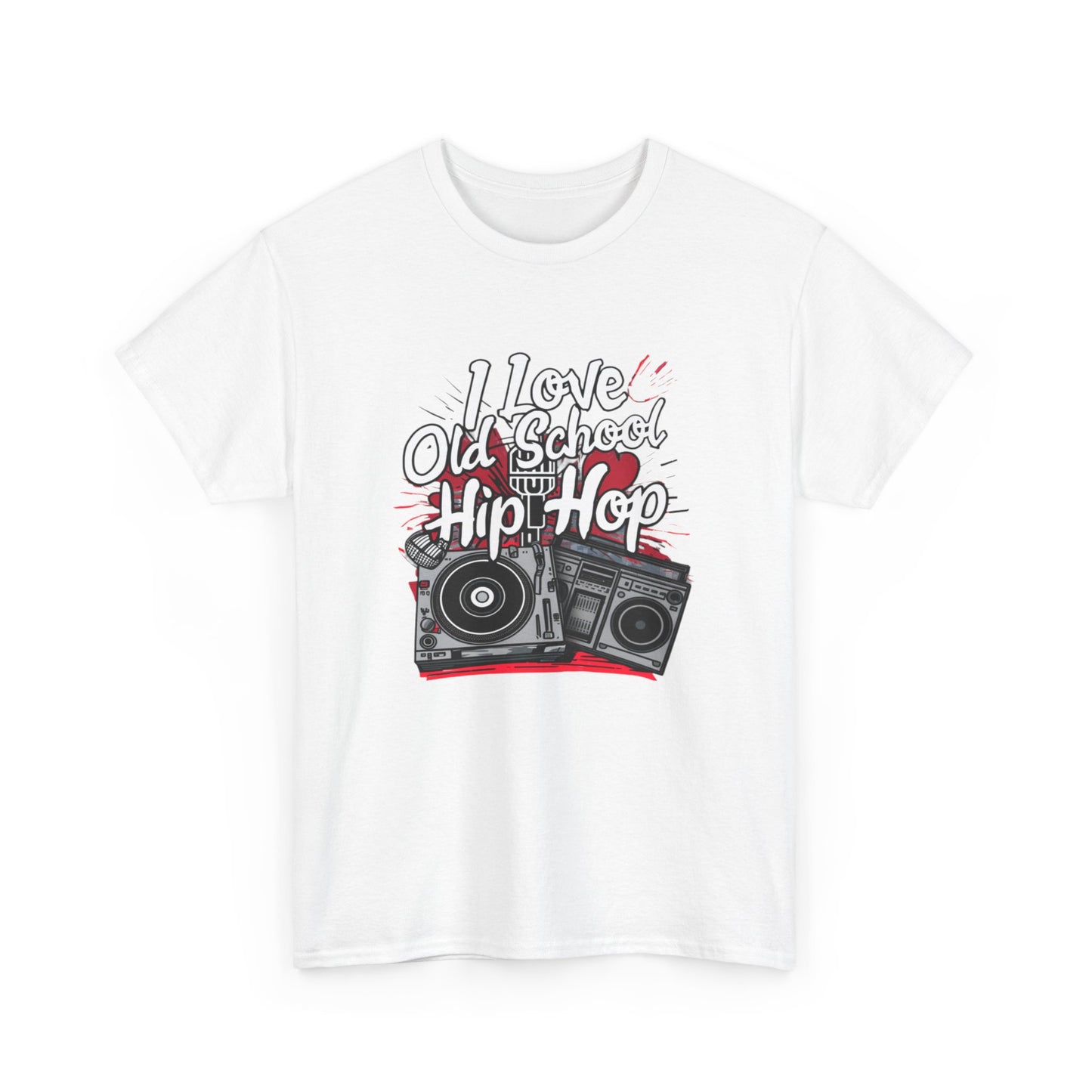 I Love Old School Hip Hop Urban Graphic Unisex Heavy Cotton Tee Cotton Funny Humorous Graphic Soft Premium Unisex Men Women White T-shirt Birthday Gift-42