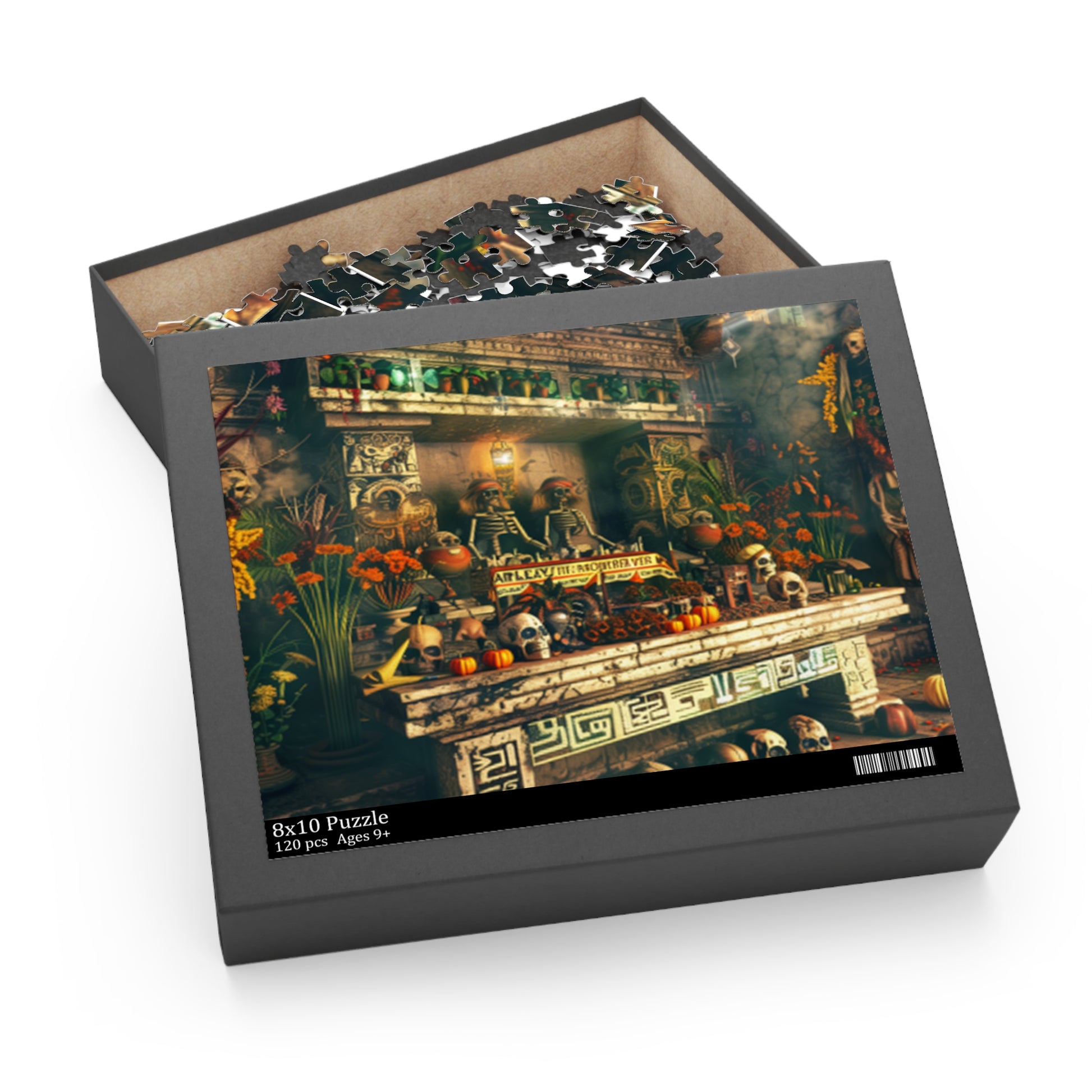 Mexican Art Day of the Dead Día de Muertos Jigsaw Puzzle Adult Birthday Business Jigsaw Puzzle Gift for Him Funny Humorous Indoor Outdoor Game Gift For Her Online-6