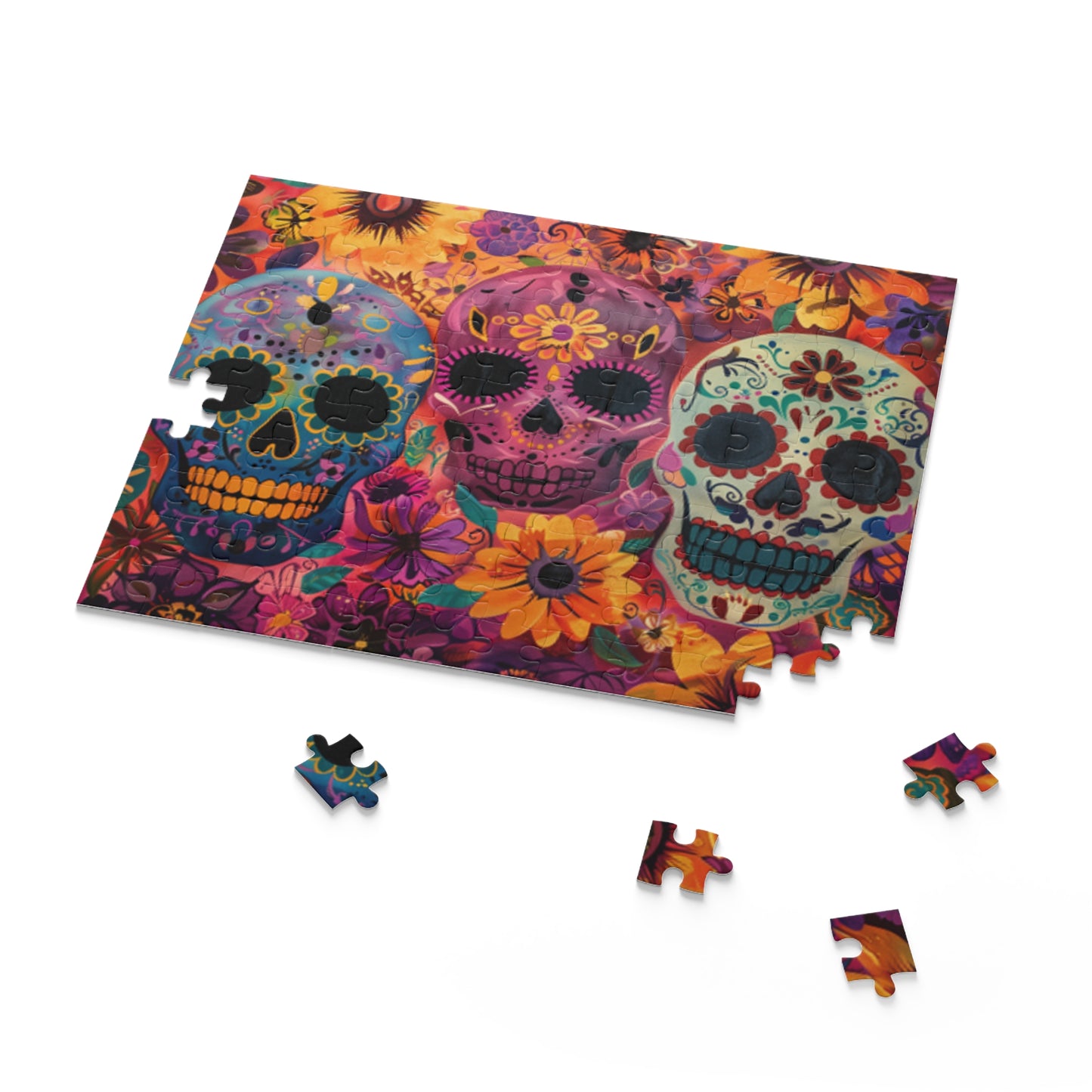 Mexican Art Day of the Dead Día de Muertos Jigsaw Puzzle Adult Birthday Business Jigsaw Puzzle Gift for Him Funny Humorous Indoor Outdoor Game Gift For Her Online-7