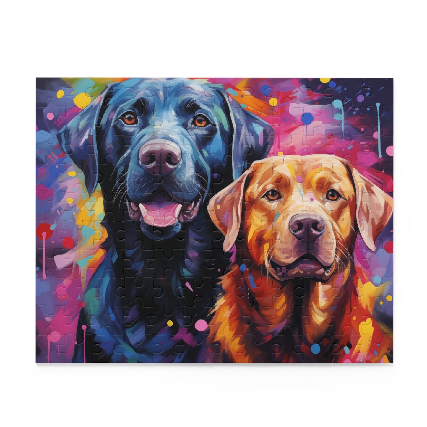 Watercolor Vibrant Labrador Dog Jigsaw Puzzle for Girls, Boys, Kids Adult Birthday Business Jigsaw Puzzle Gift for Him Funny Humorous Indoor Outdoor Game Gift For Her Online-2