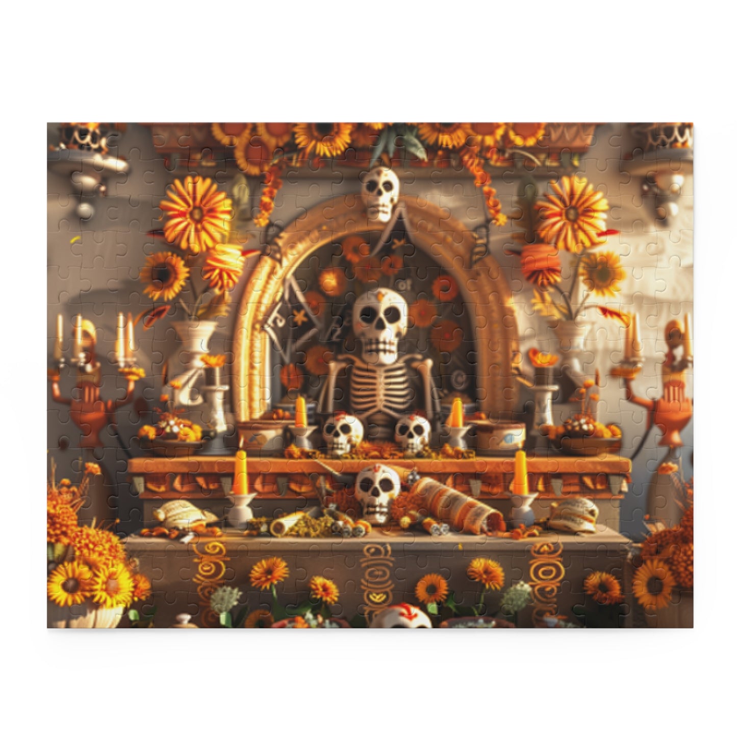 Mexican Art Day of the Dead Día de Muertos Jigsaw Puzzle Adult Birthday Business Jigsaw Puzzle Gift for Him Funny Humorous Indoor Outdoor Game Gift For Her Online-3